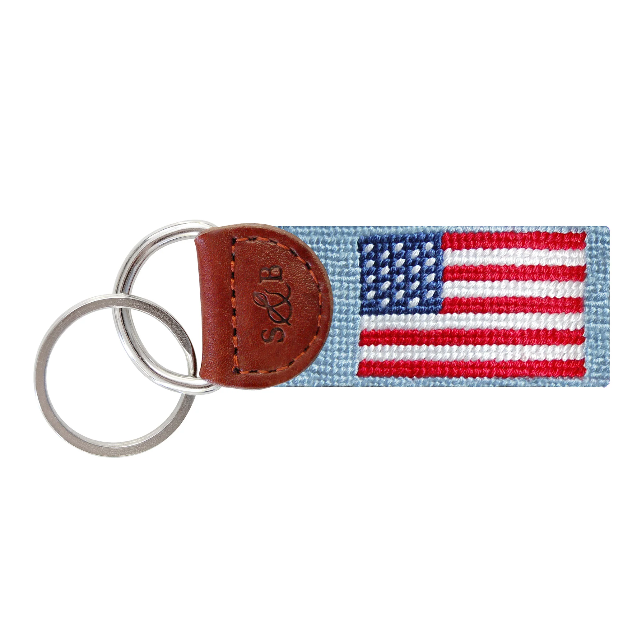 American Flag Key Fob (Antique Blue)