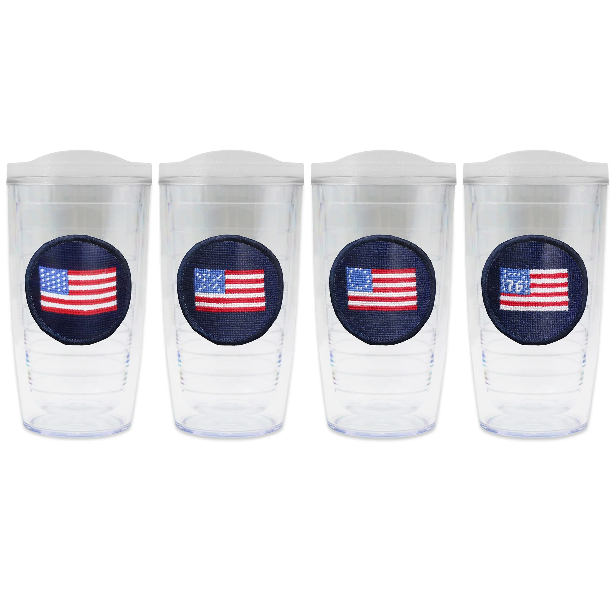 American Flags Tumbler Set with Lids