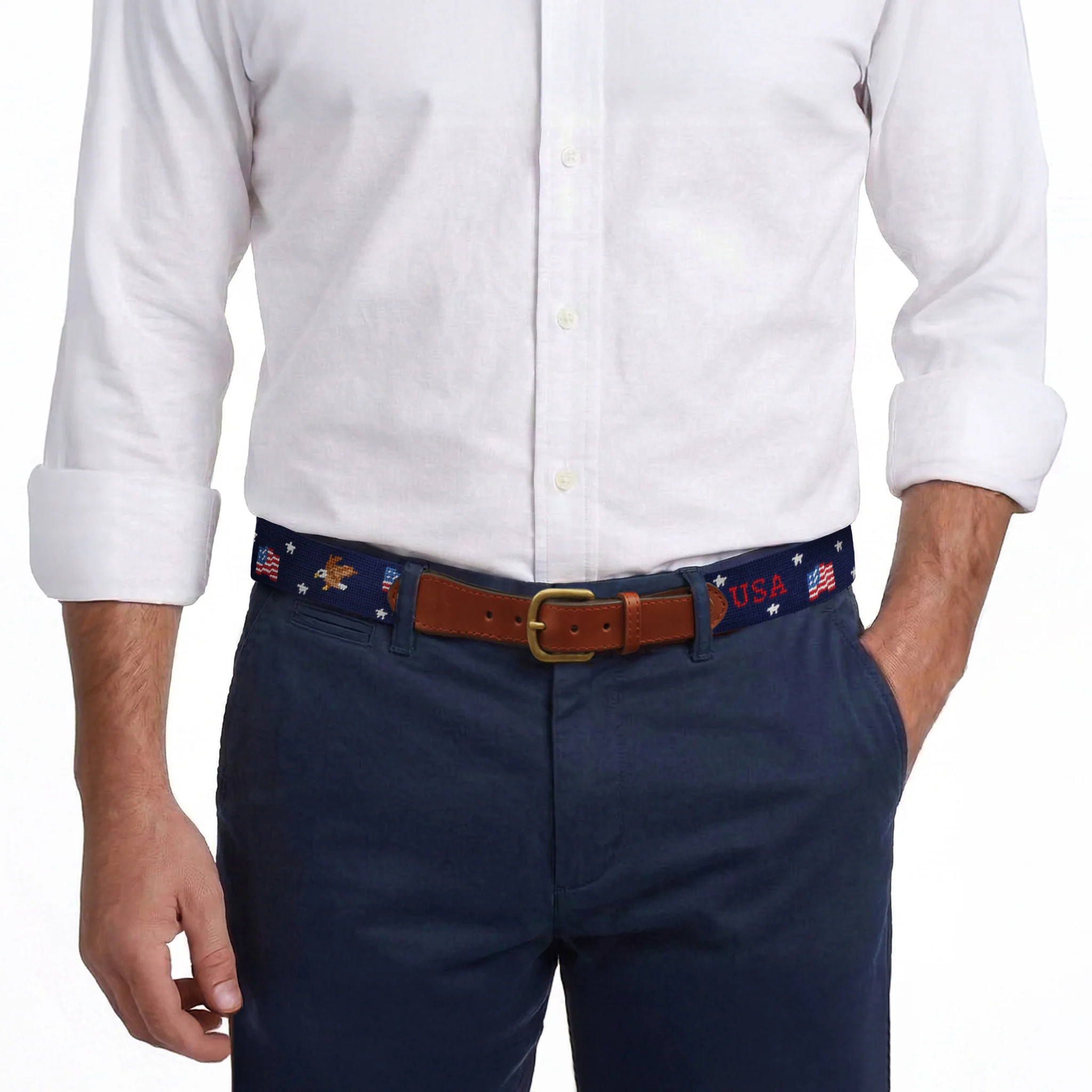 Americana Pattern Belt (Dark Navy) - Image 9