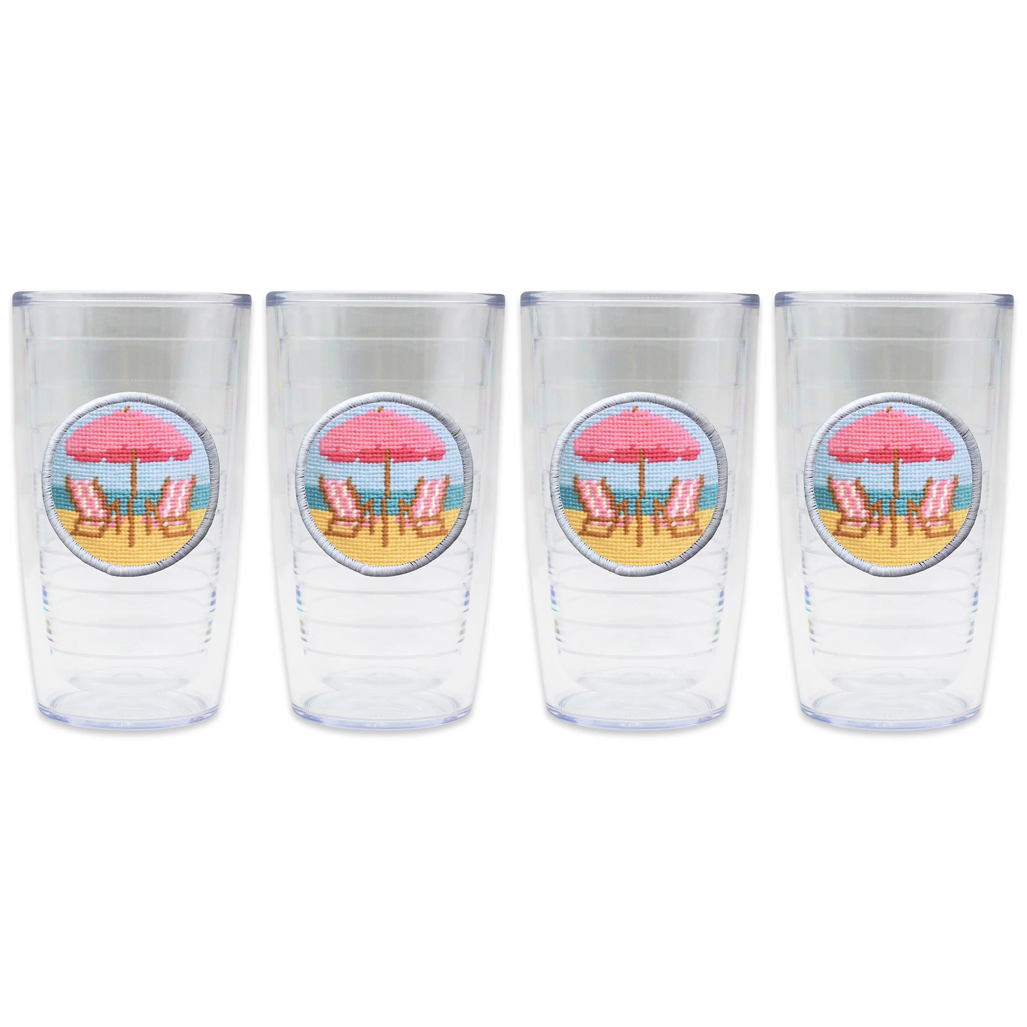 Beach Chairs Scene Tumbler Set