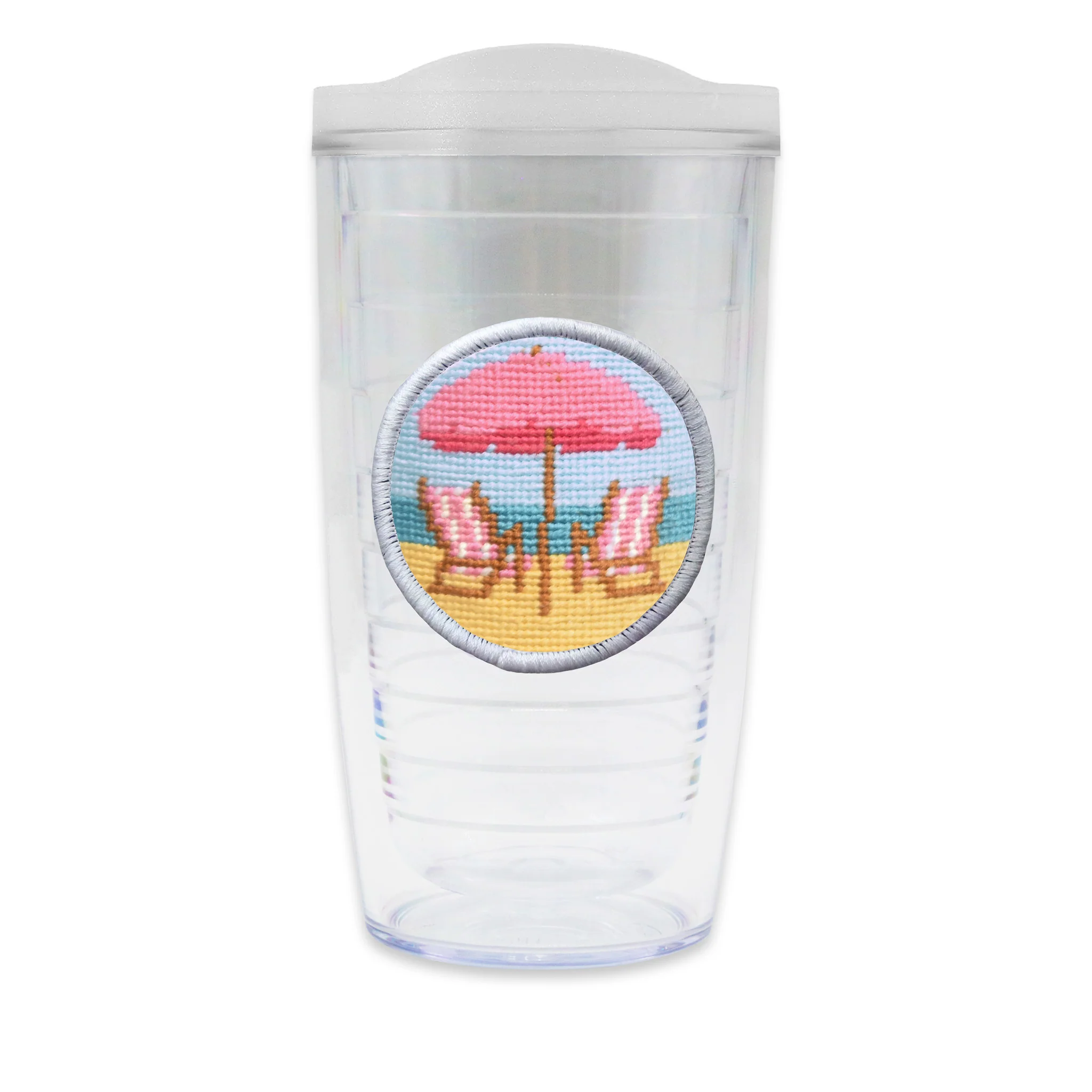 Beach Chairs Scene Tumbler with Lid