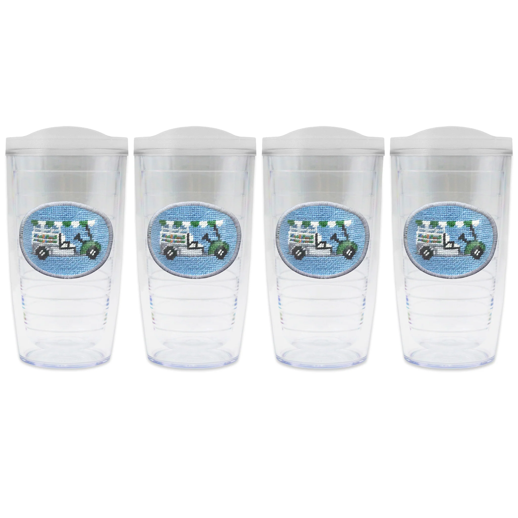 Beverage Cart Tumbler Set with Lids