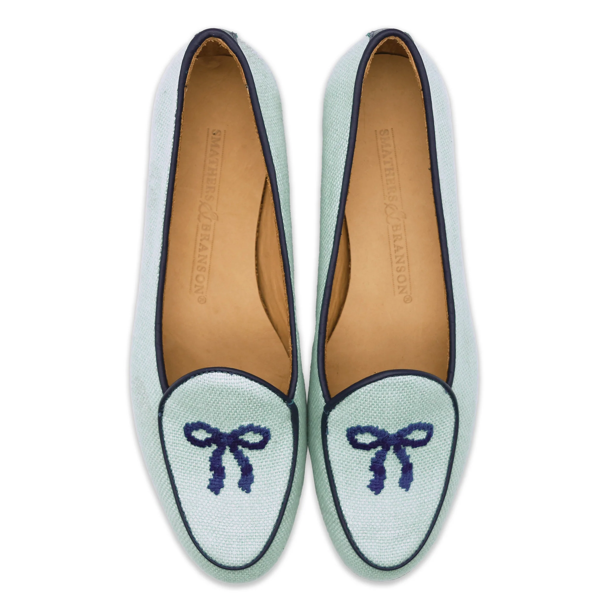 Bow Women's Linen Belgian Loafers (Mist Linen) - Image 5