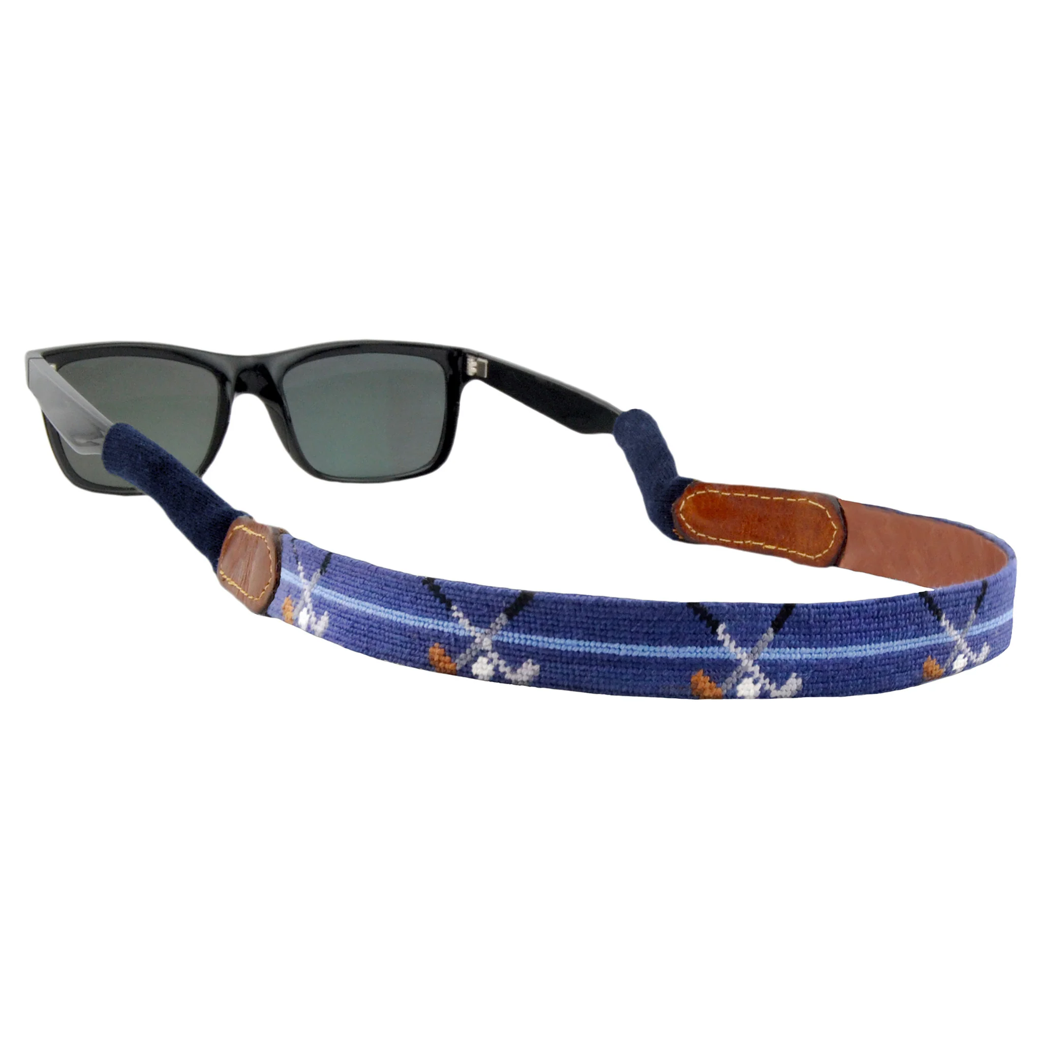 Crossed Clubs Sunglass Strap (Classic Navy)