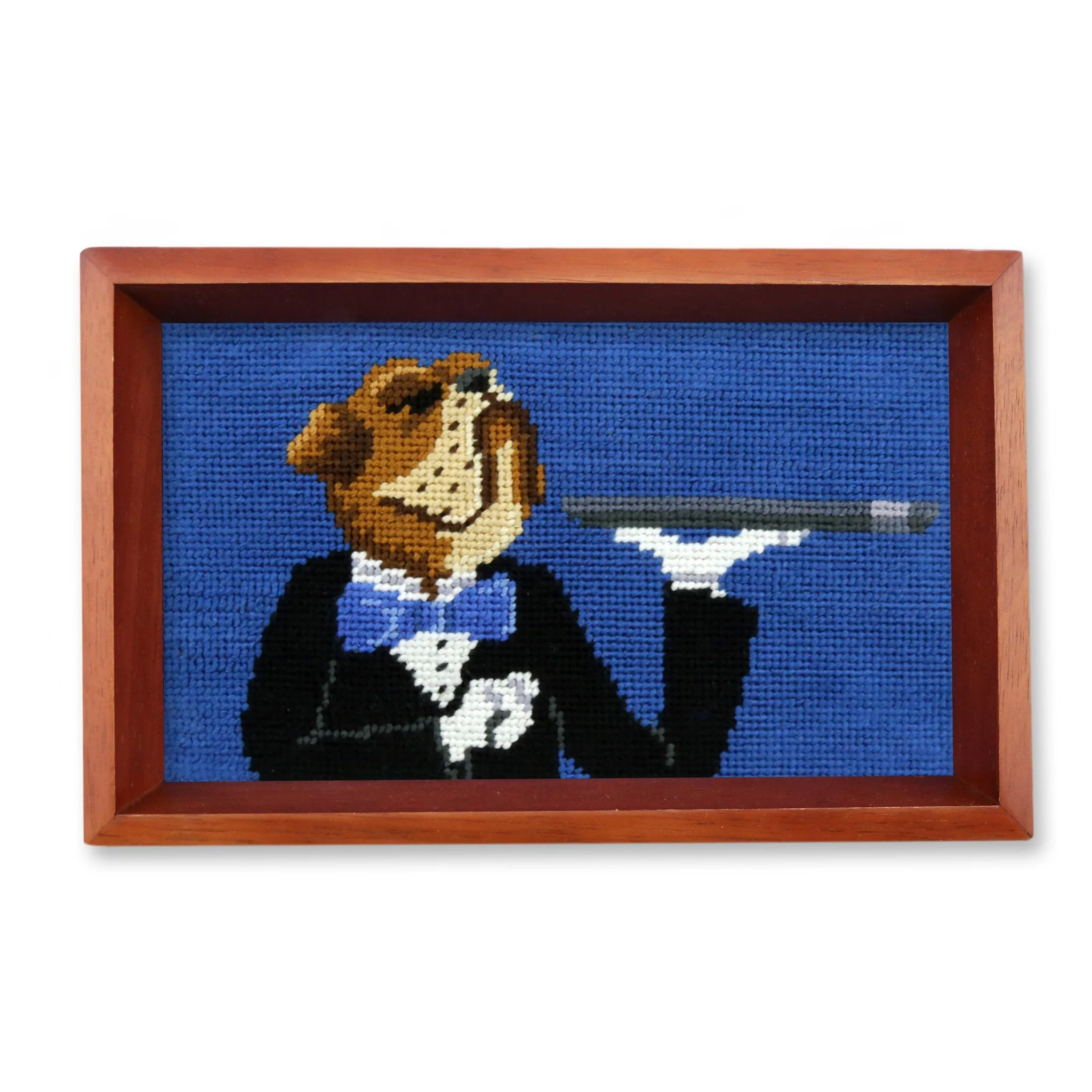Doggy Butler Valet Tray (Blueberry) (Chestnut Wood)