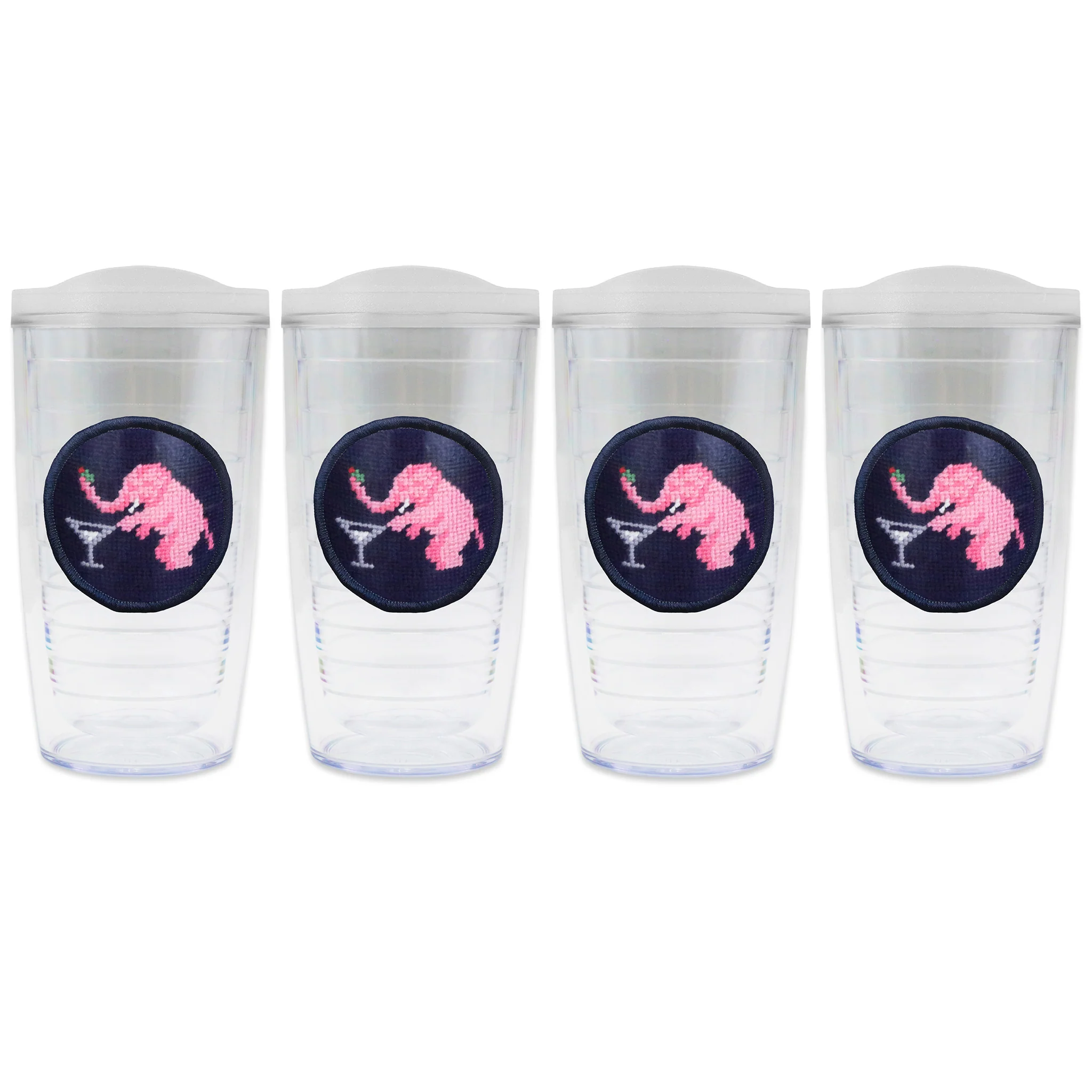 Elephant Martini Tumbler Set with Lids