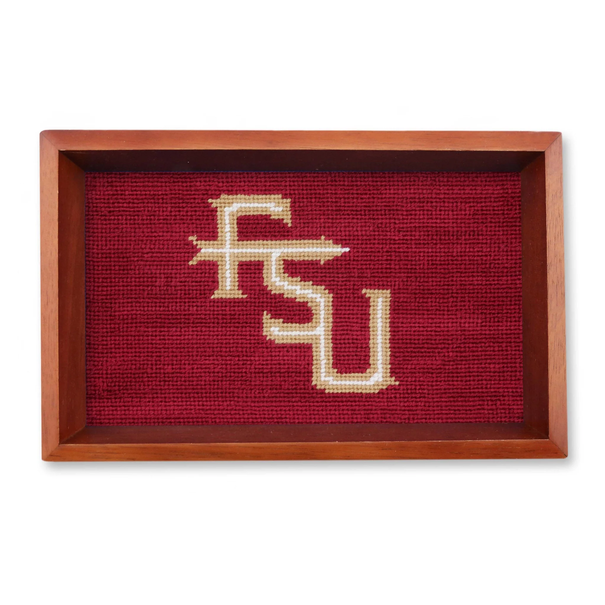 Florida State Valet Tray (Garnet) (Chestnut Wood)