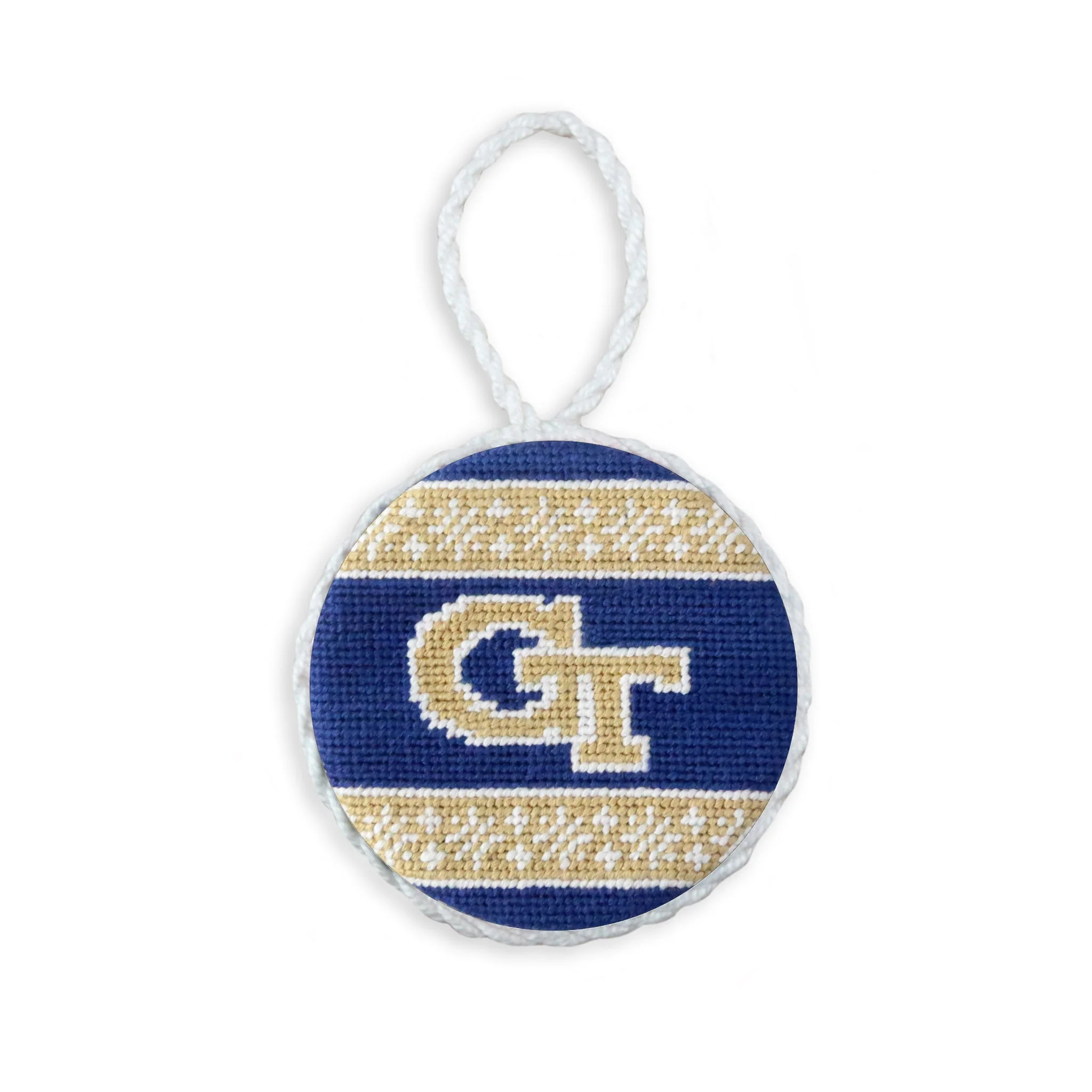 Georgia Tech Fairisle Ornament (Classic Navy)