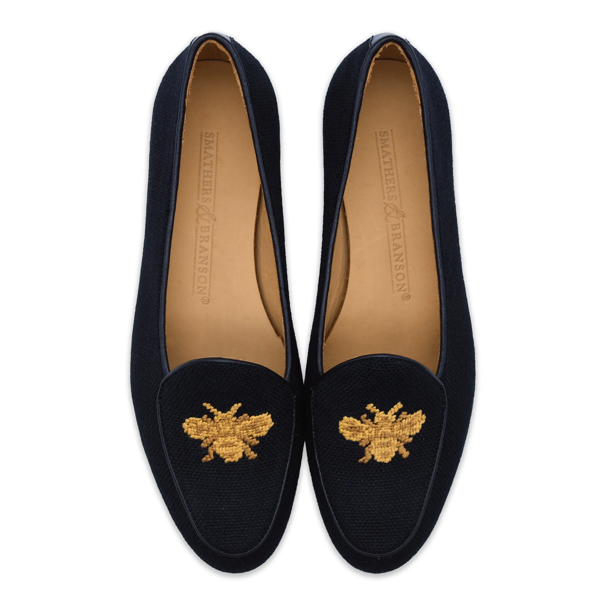 Golden Bee Women's Linen Belgian Loafers (Black Linen) - Image 5