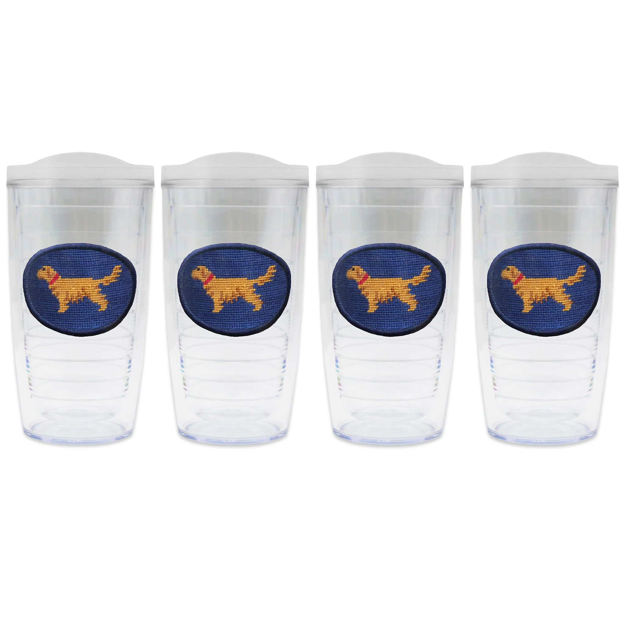 Golden Retriever Tumbler Set with Lids