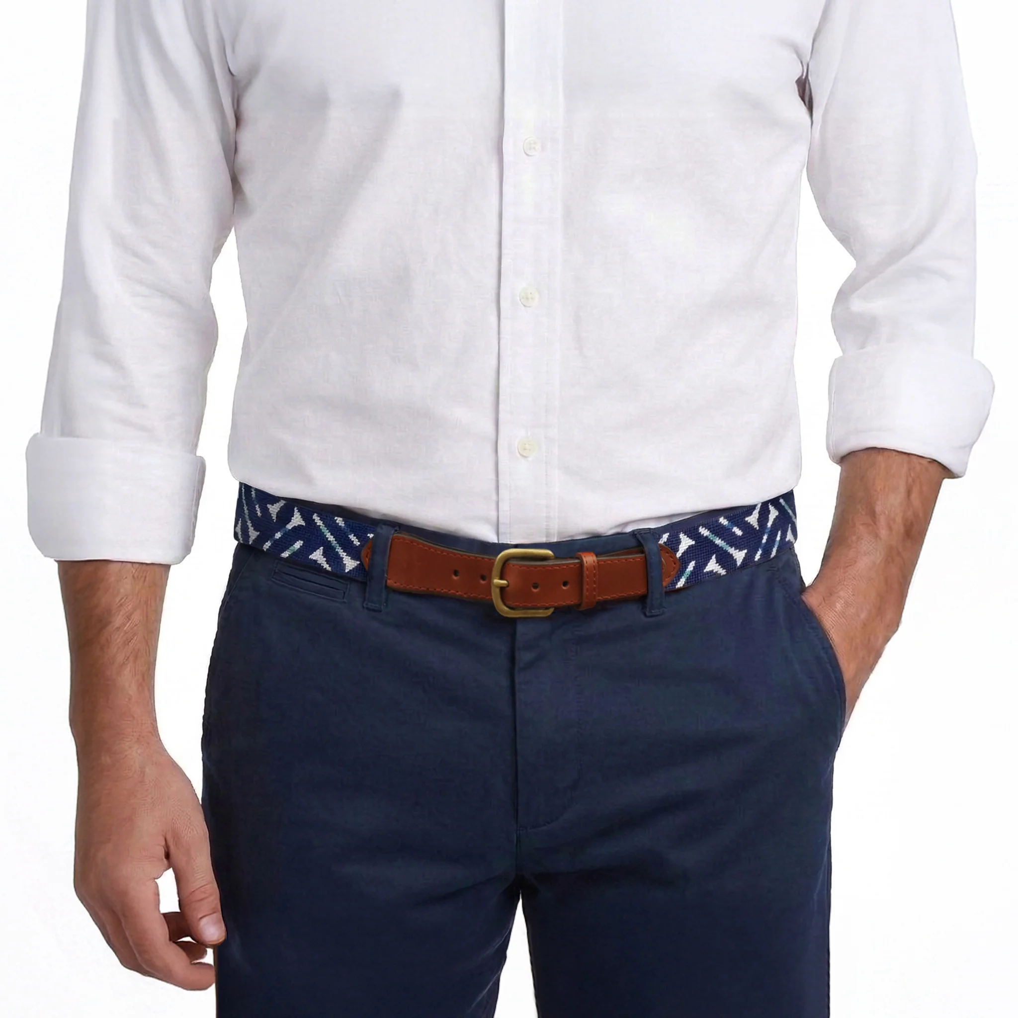Golf Tee Pattern Belt (Dark Navy) - Image 8
