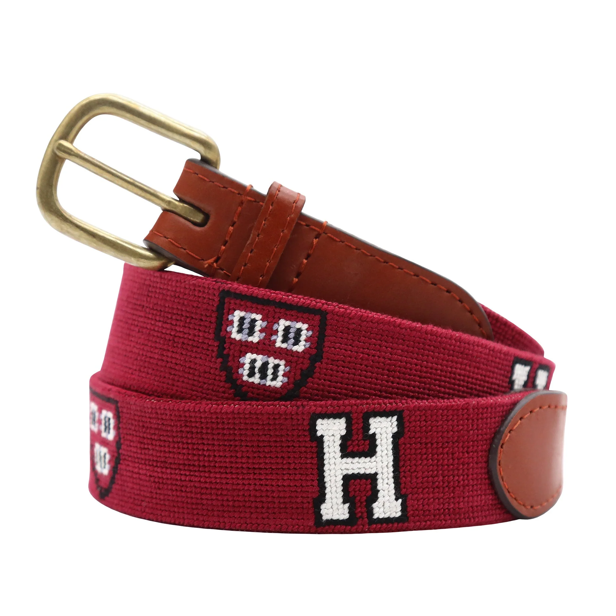 Harvard H-Shield Belt (Garnet)