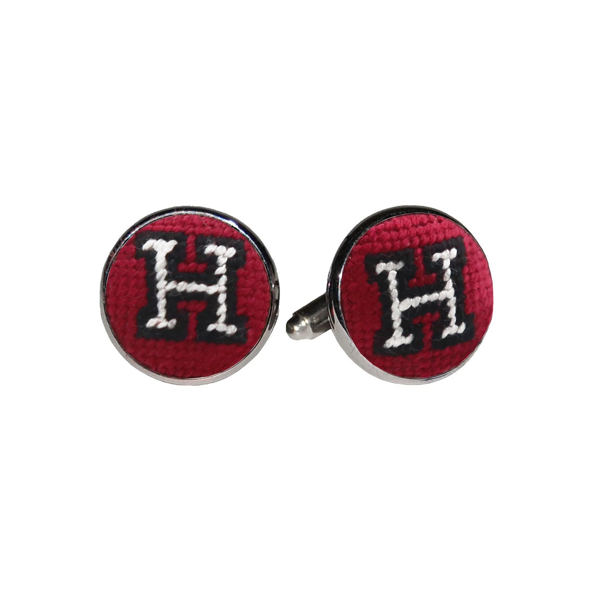 Harvard H Cufflinks (Garnet)