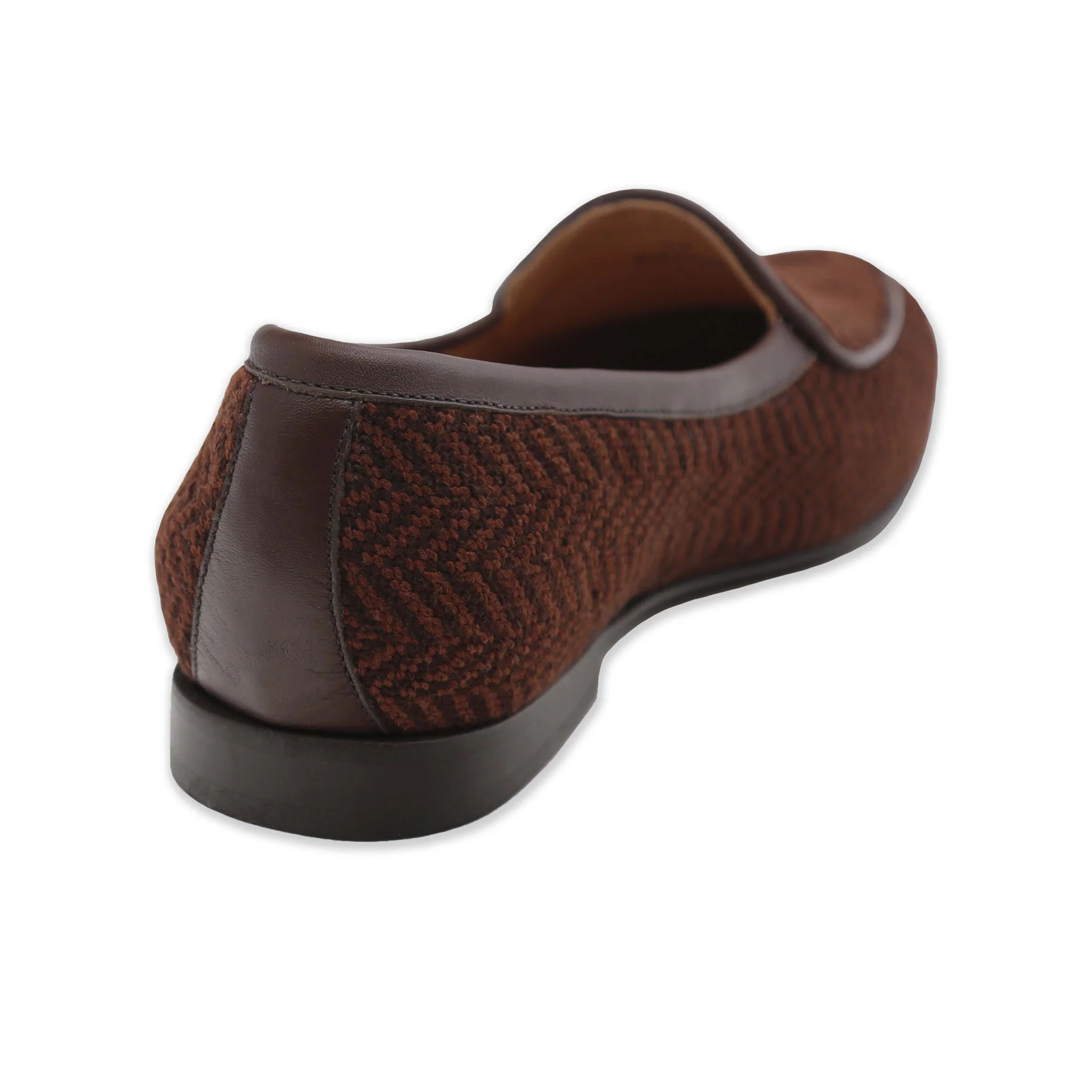 Brown Herringbone Belgian Loafers - Image 4