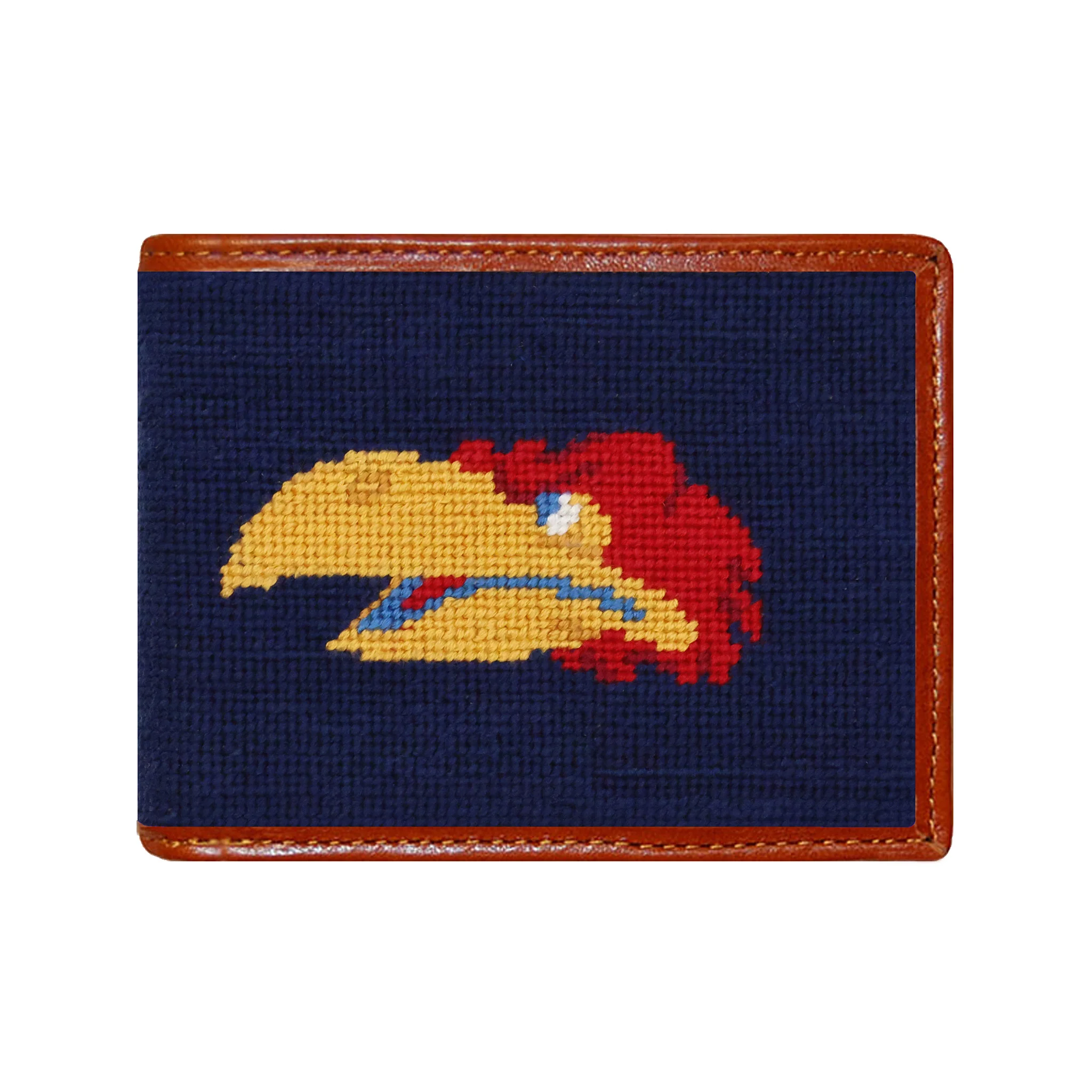 Kansas 1941 Vintage Head Only-Vintage Varsity KU Wallet (Dark Navy)