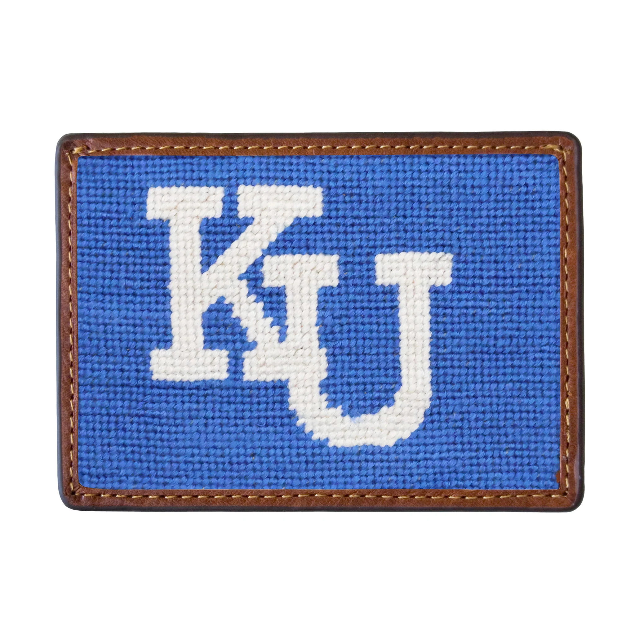 Kansas Vintage Varsity KU Card Wallet (Cobalt - White Logo)