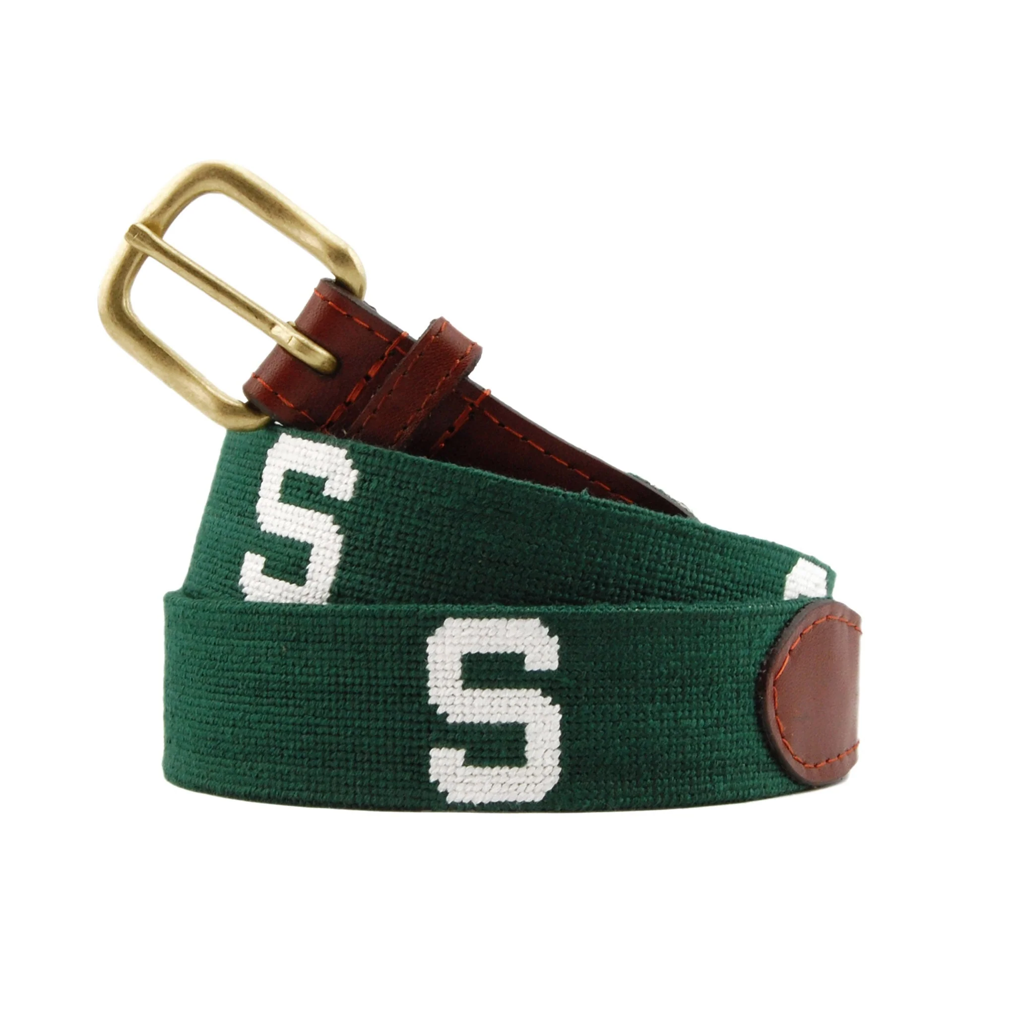 Michigan State S Belt (Dark Pine)