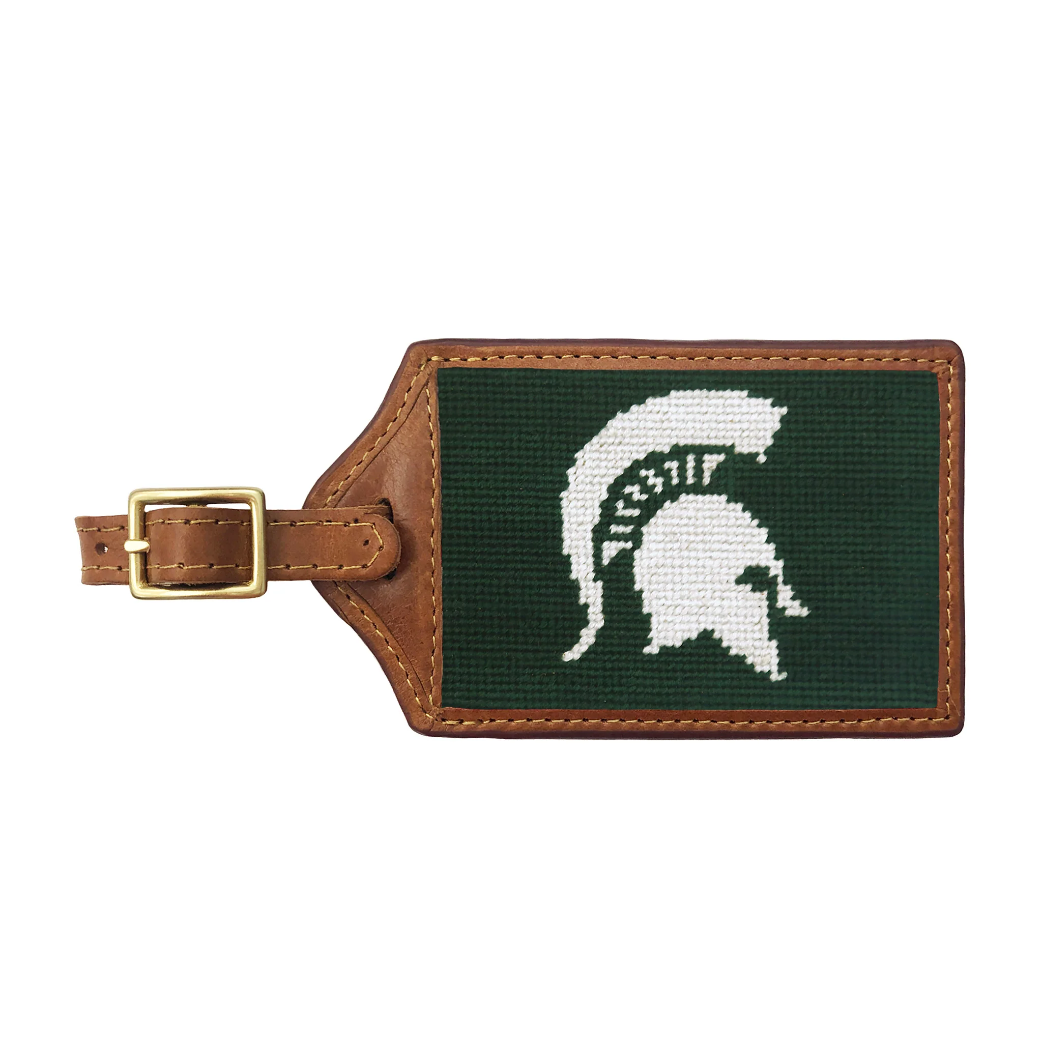 Michigan State Spartan Luggage Tag (Dark Pine)