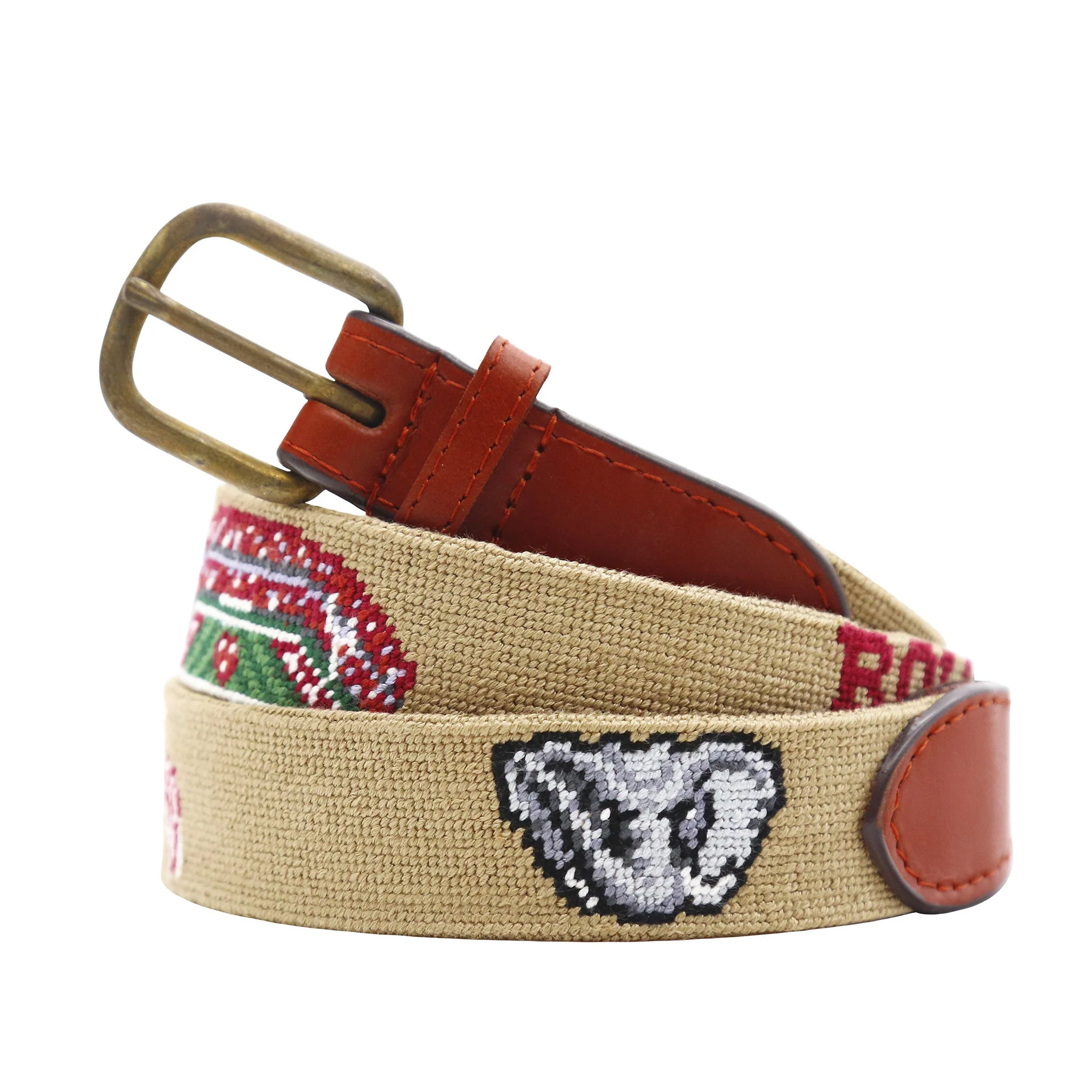 Monogrammed Alabama Life Belt (Dark Khaki)
