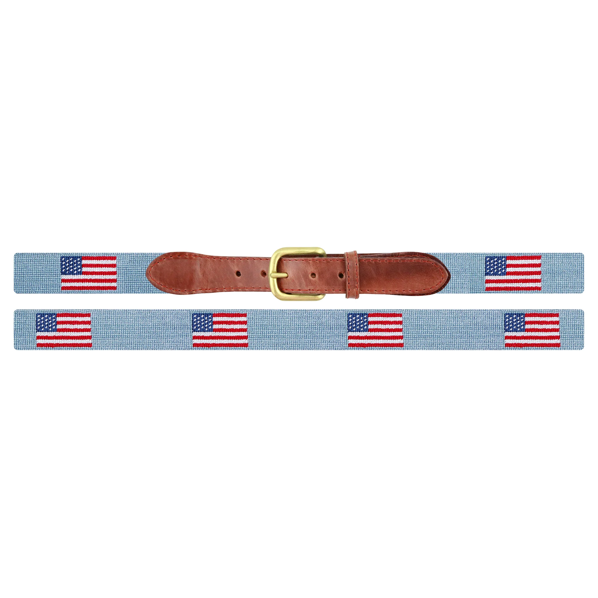 Monogrammed American Flag Belt (Antique Blue) - Image 2