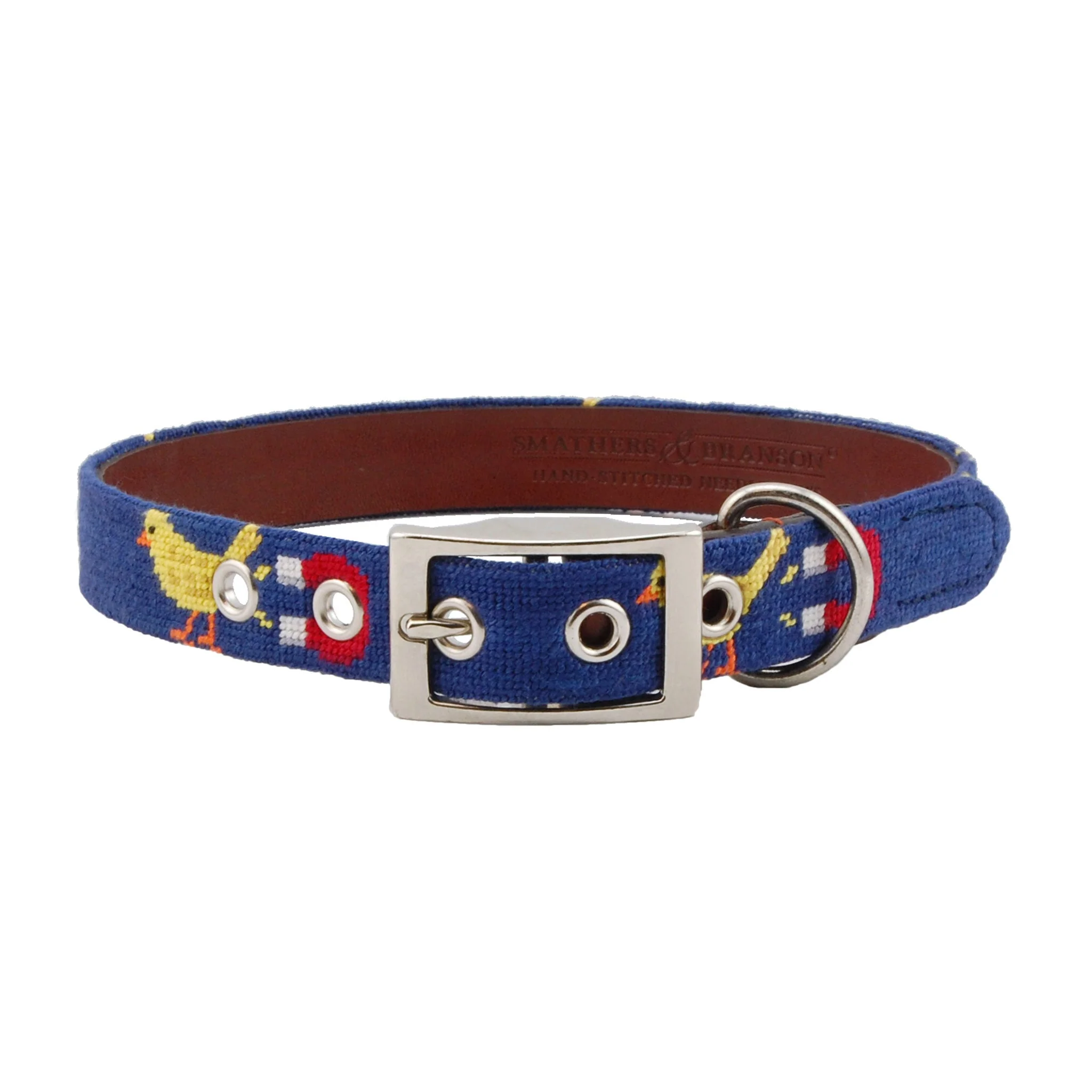 Monogrammed Chick Magnet Dog Collar (Classic Navy)