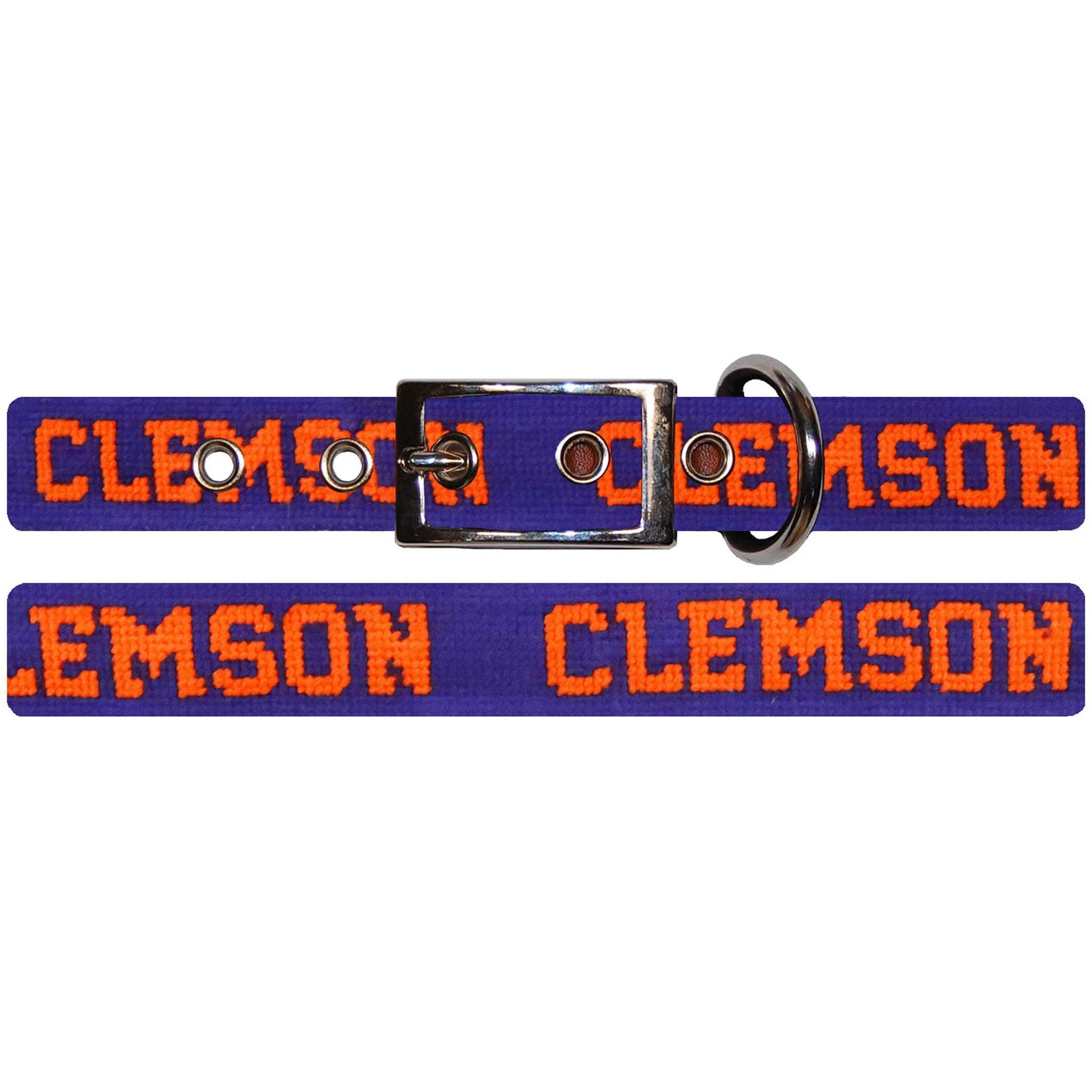 Monogrammed Clemson Text Dog Collar (Purple) - Image 2