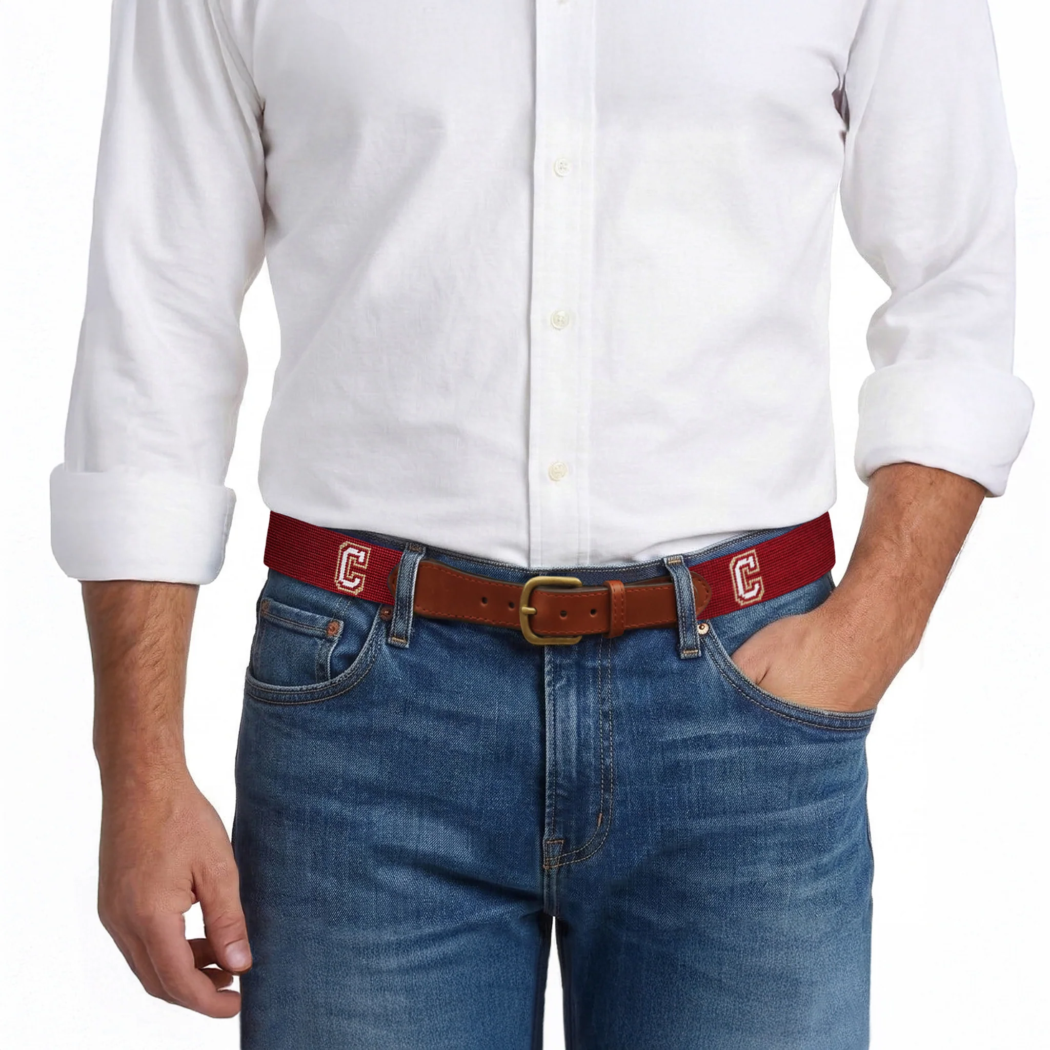 College of Charleston Belt (Garnet) - Image 5