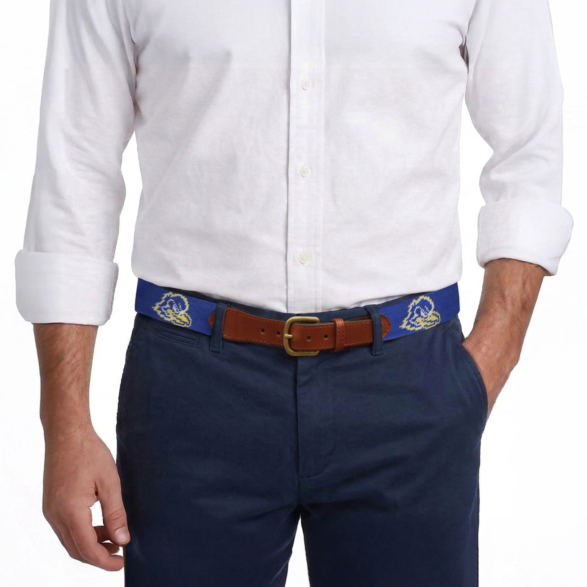 Monogrammed University of Delaware Belt (Dark Royal) - Image 8