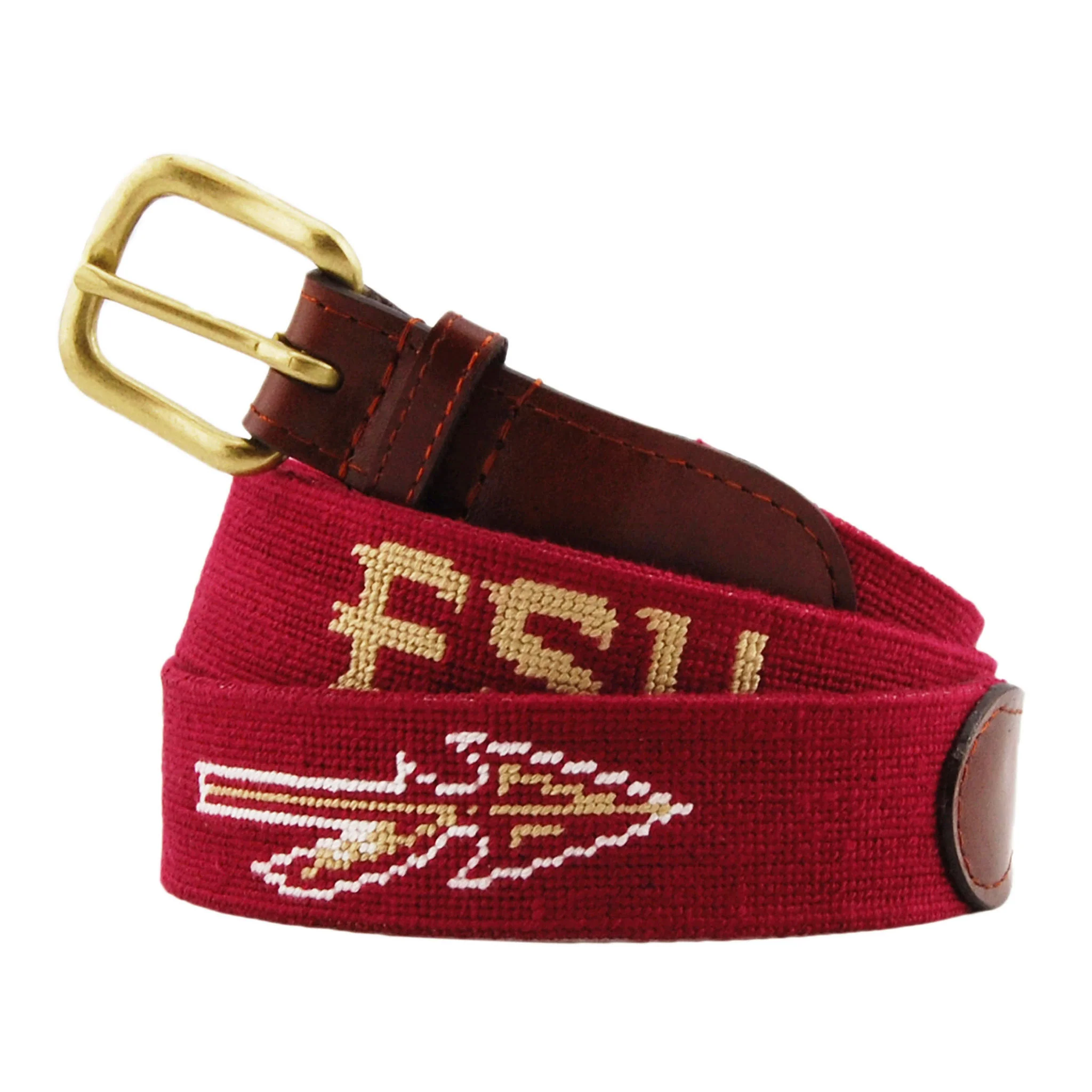 Monogrammed Florida State Belt (Garnet)