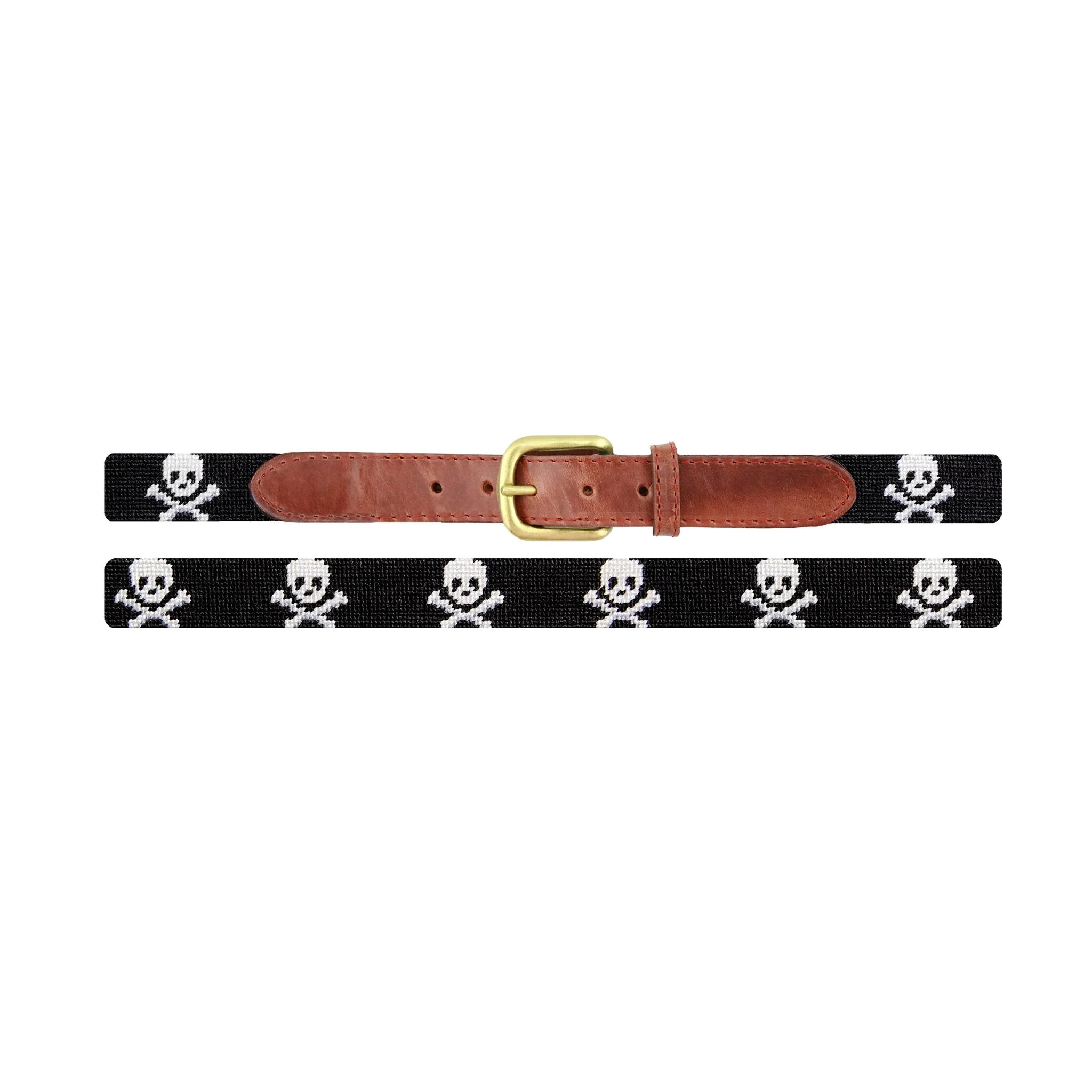 Monogrammed Jolly Roger Children's Belt (Black) - Image 2
