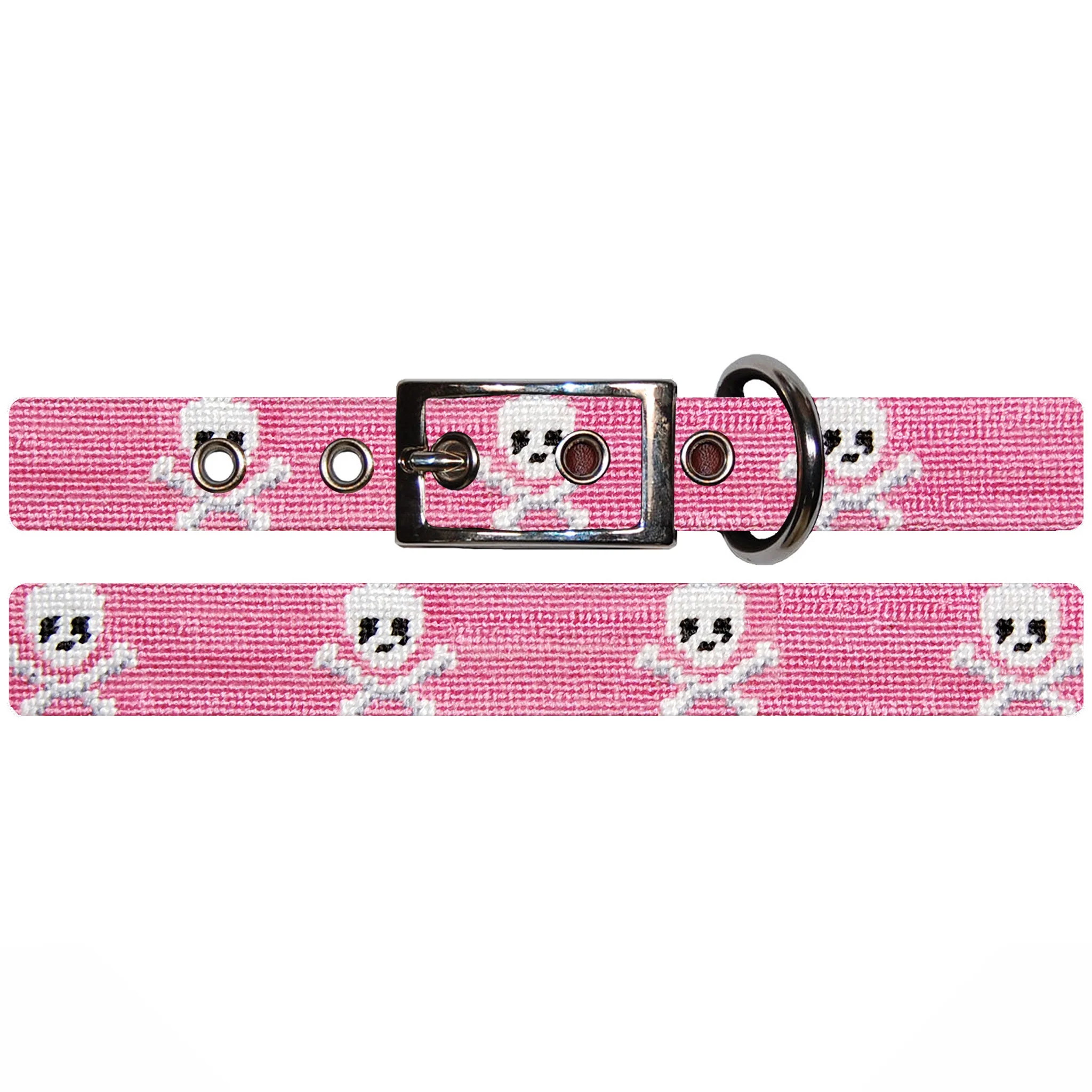 Monogrammed Jolly Roger Dog Collar (Pink) - Image 2