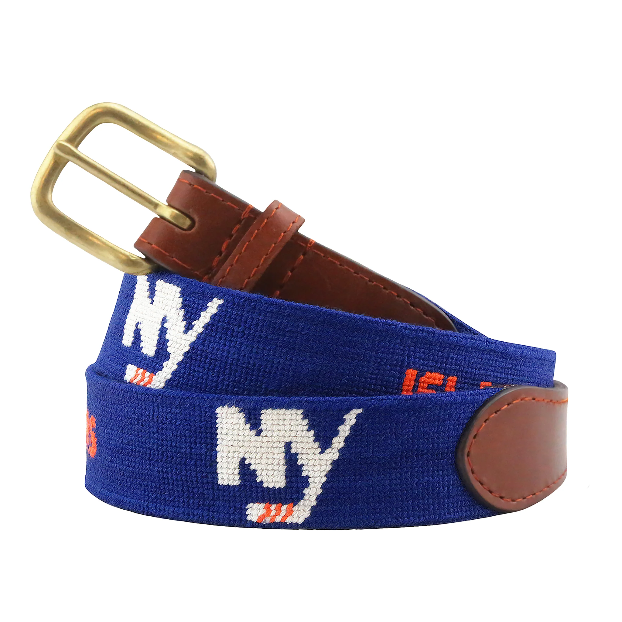 Monogrammed New York Islanders NY-Text Belt (Dark Royal)