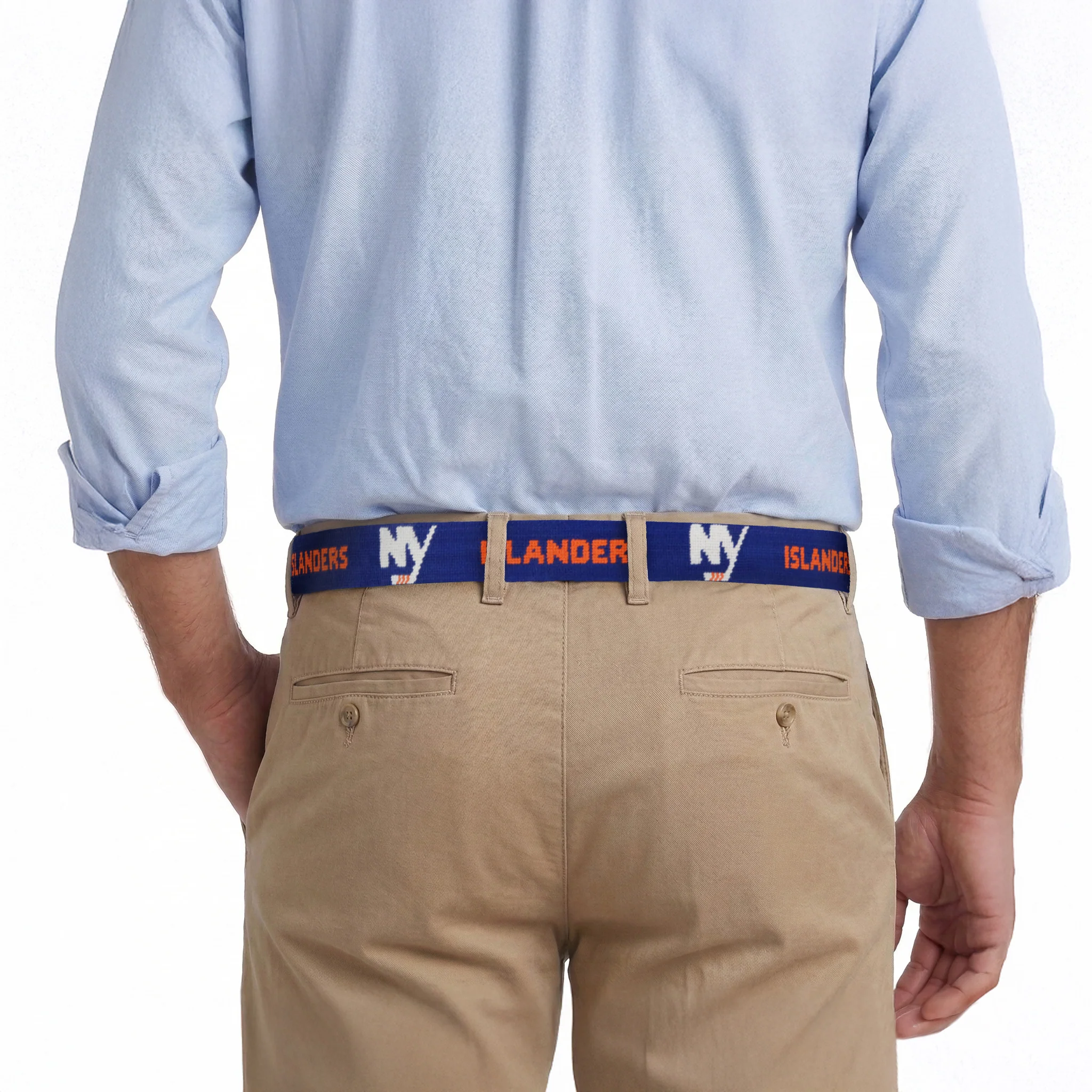 Monogrammed New York Islanders NY-Text Belt (Dark Royal) - Image 5