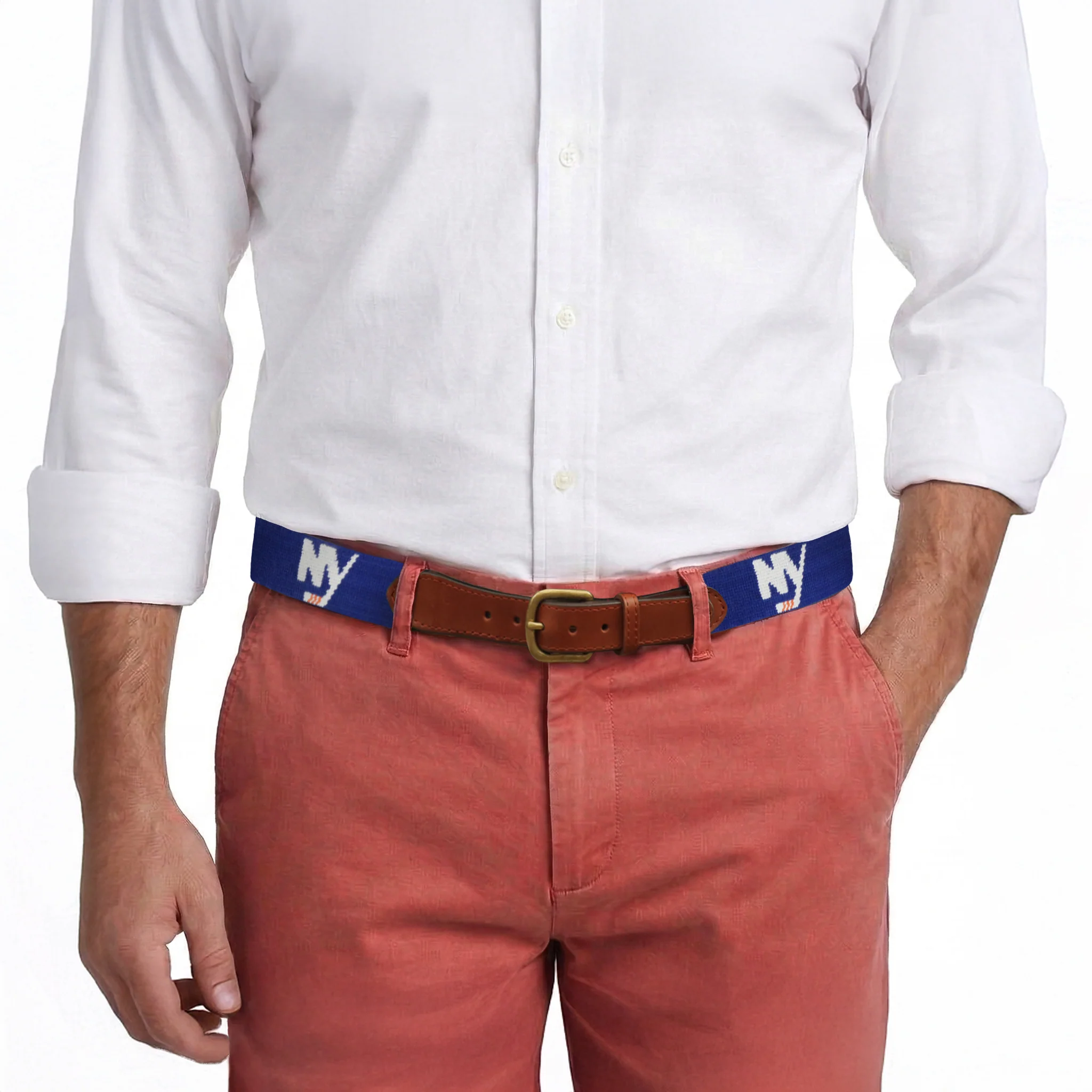 Monogrammed New York Islanders NY-Text Belt (Dark Royal) - Image 7