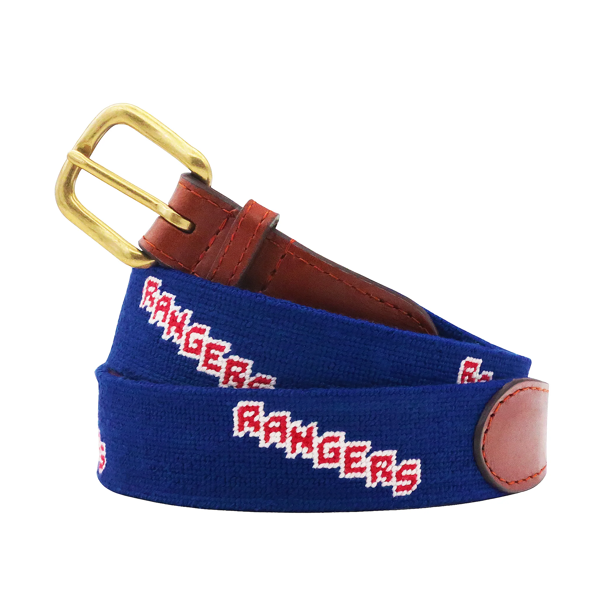 Monogrammed New York Rangers Text Belt (Dark Royal)