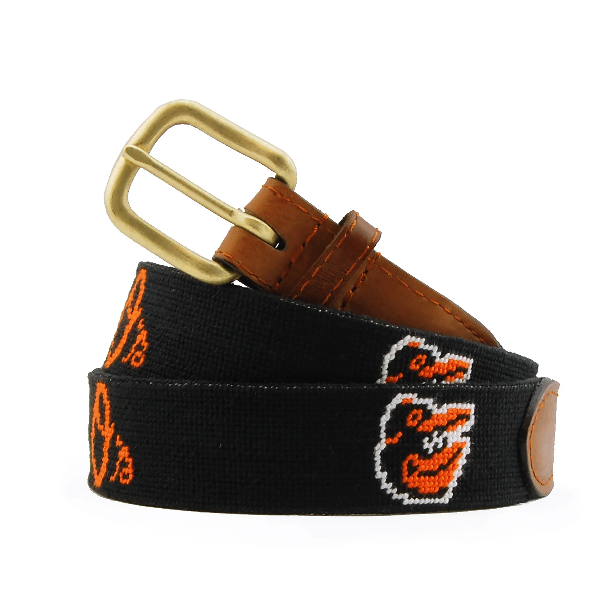 Monogrammed Baltimore Orioles Belt (Black)