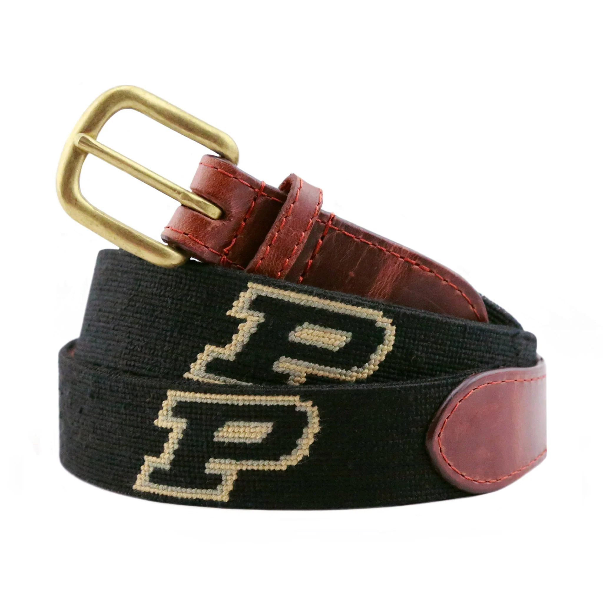 Monogrammed Purdue Belt (Black)