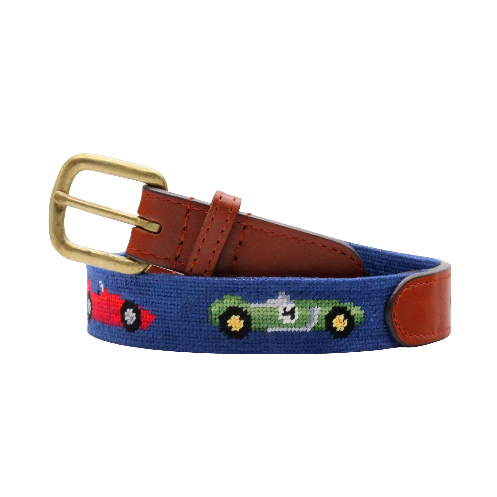 Monogrammed Race Cars Children's Belt (Classic Navy)