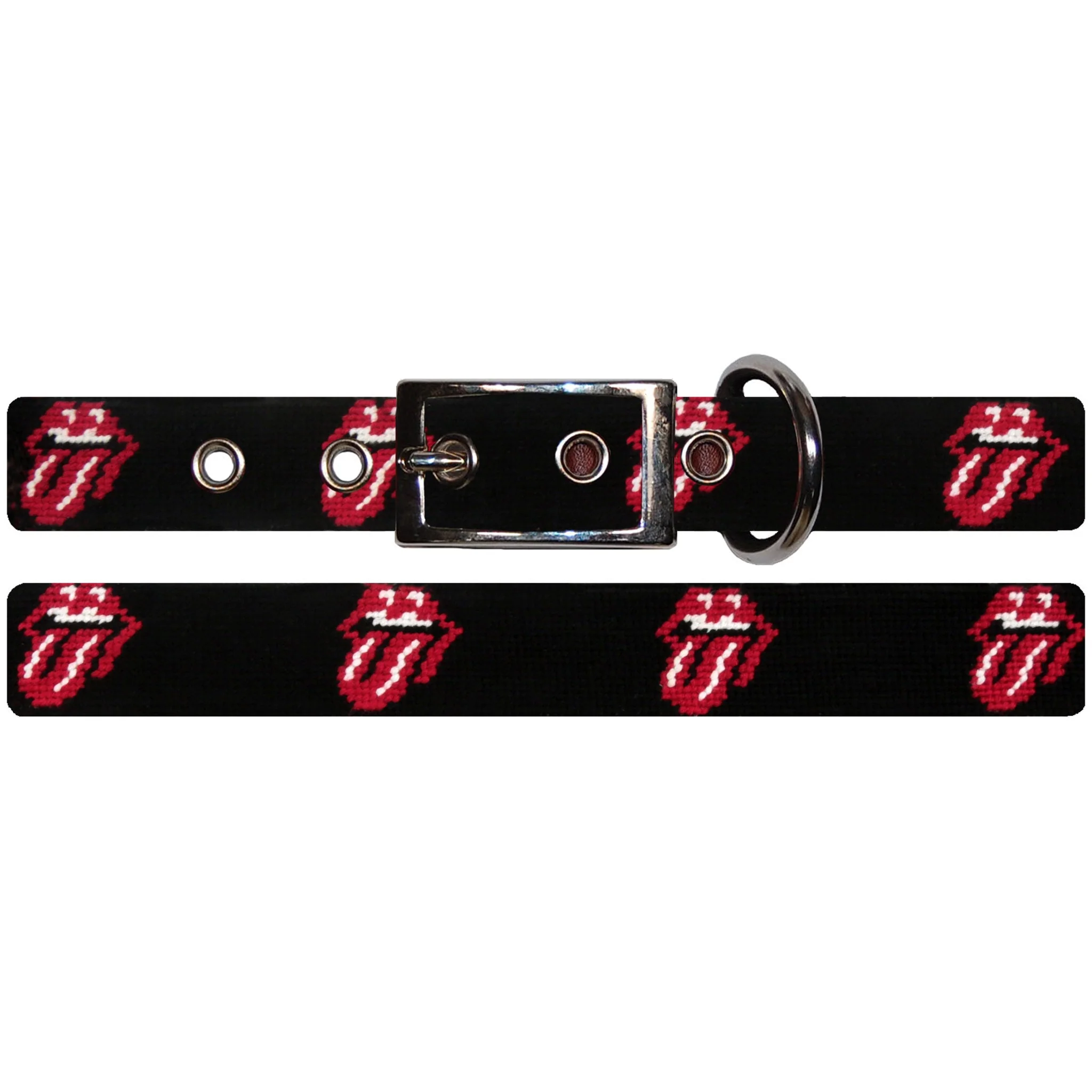 Monogrammed Rolling Stones Dog Collar (Black) - Image 2