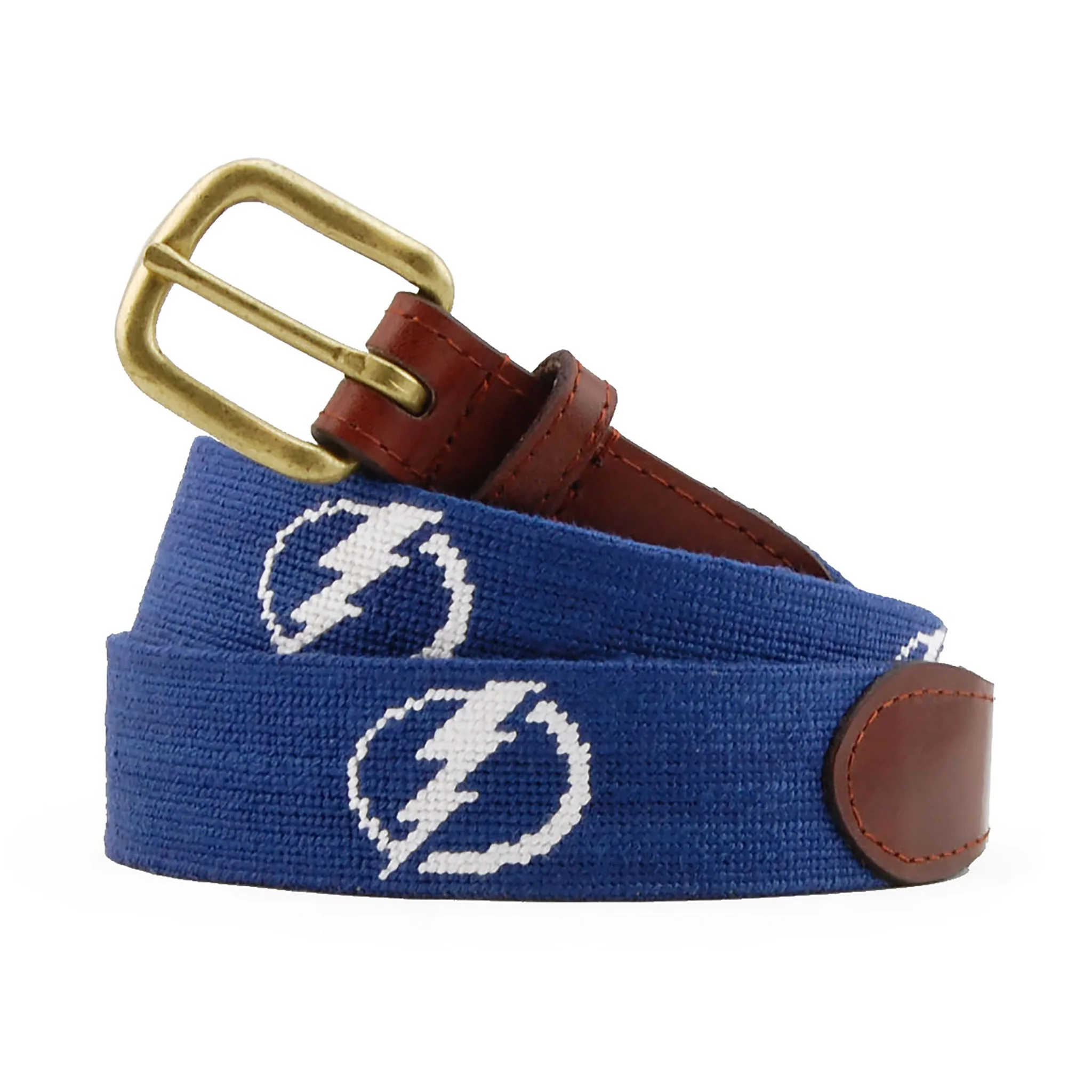 Monogrammed Tampa Bay Lightning Belt (Classic Navy)