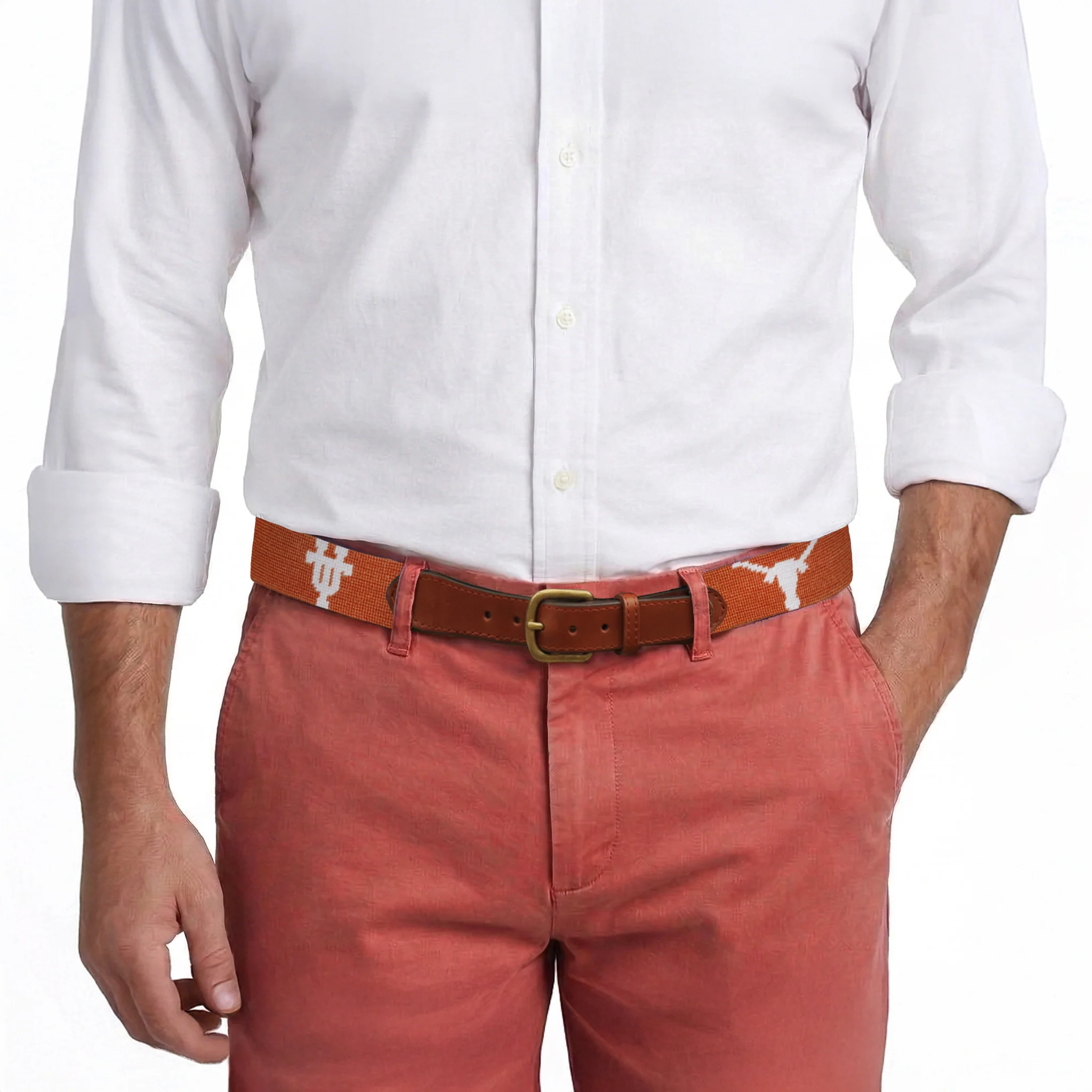 Monogrammed University of Texas Belt (Burnt Orange) - Image 7