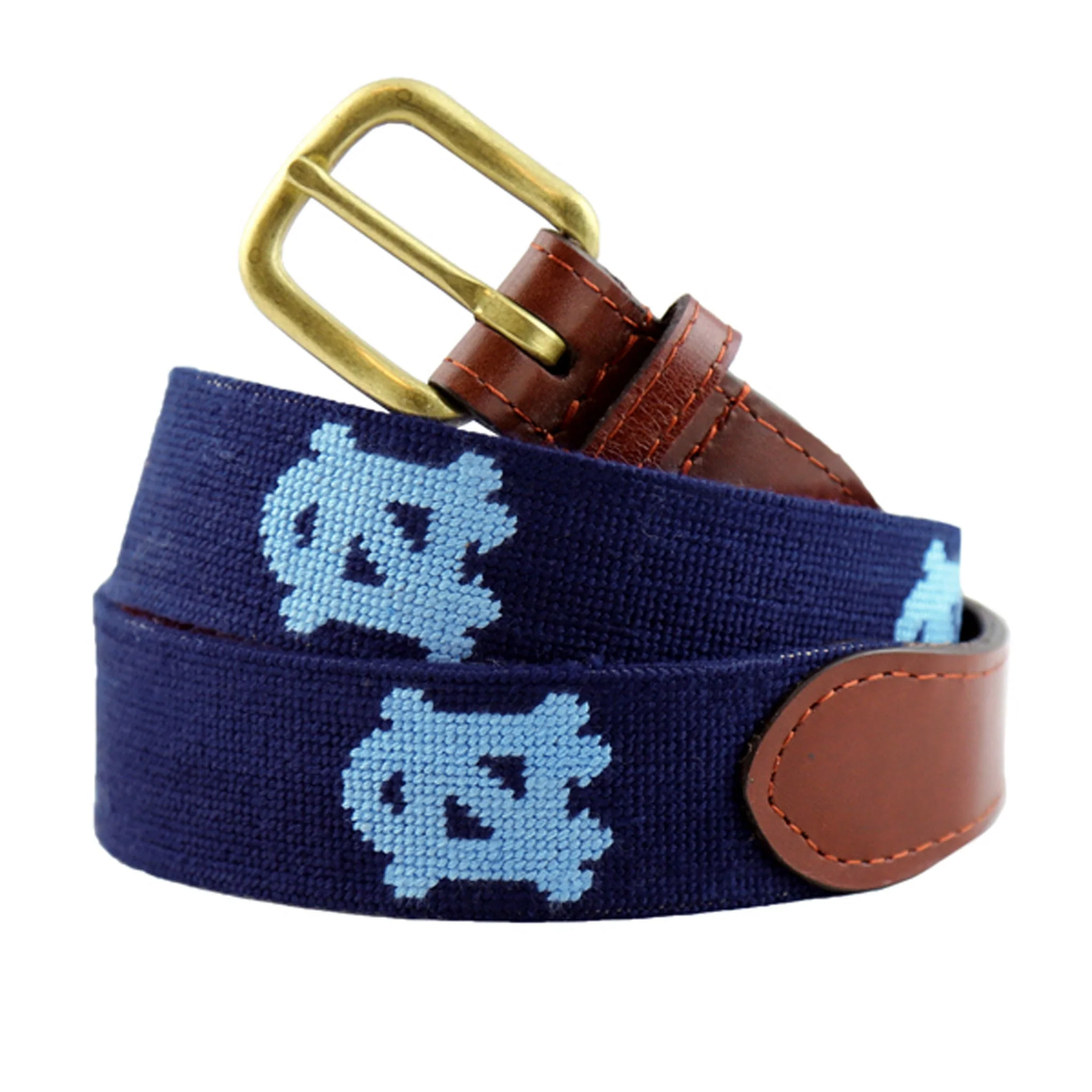 Monogrammed UNC Belt (Dark Navy)
