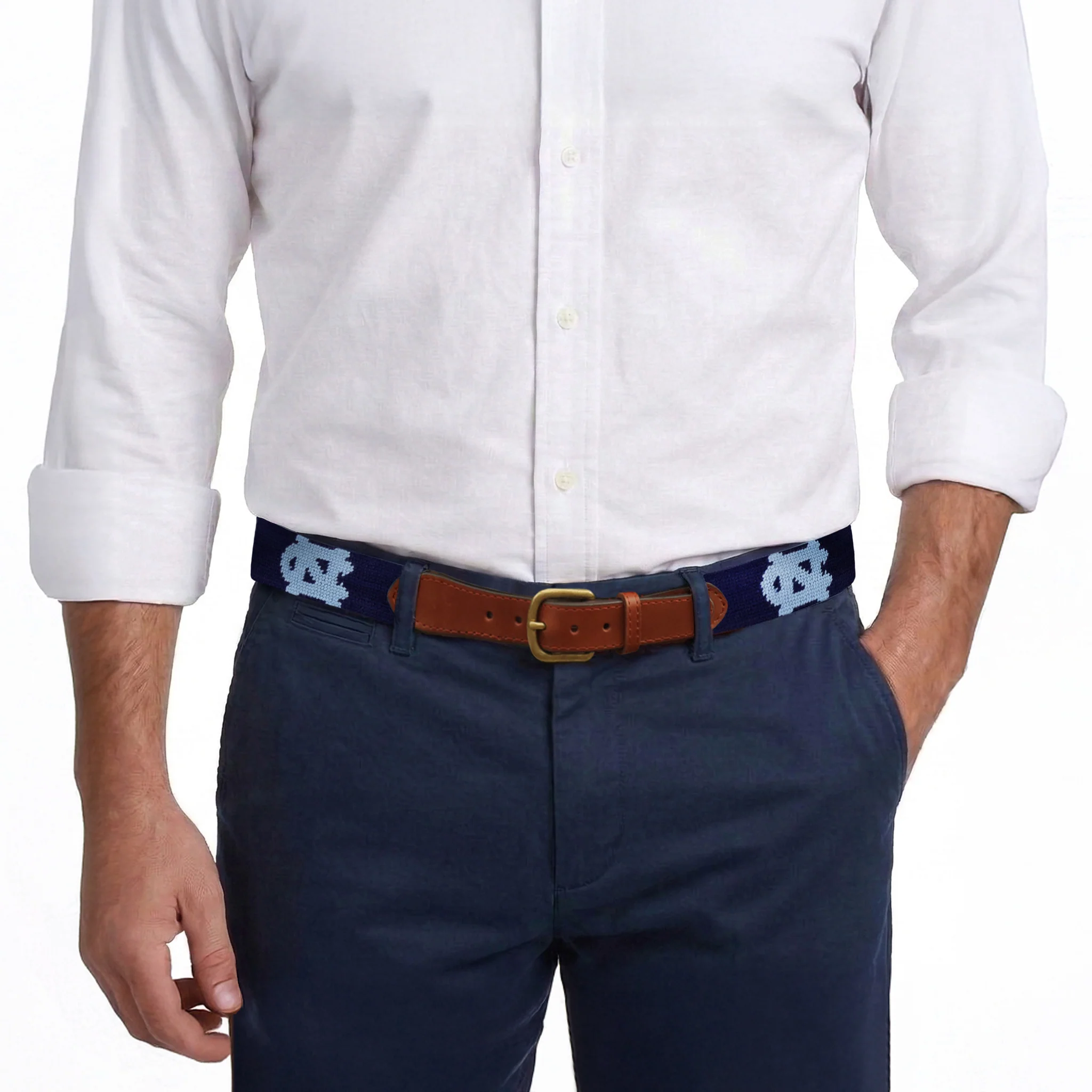 Monogrammed UNC Belt (Dark Navy) - Image 8