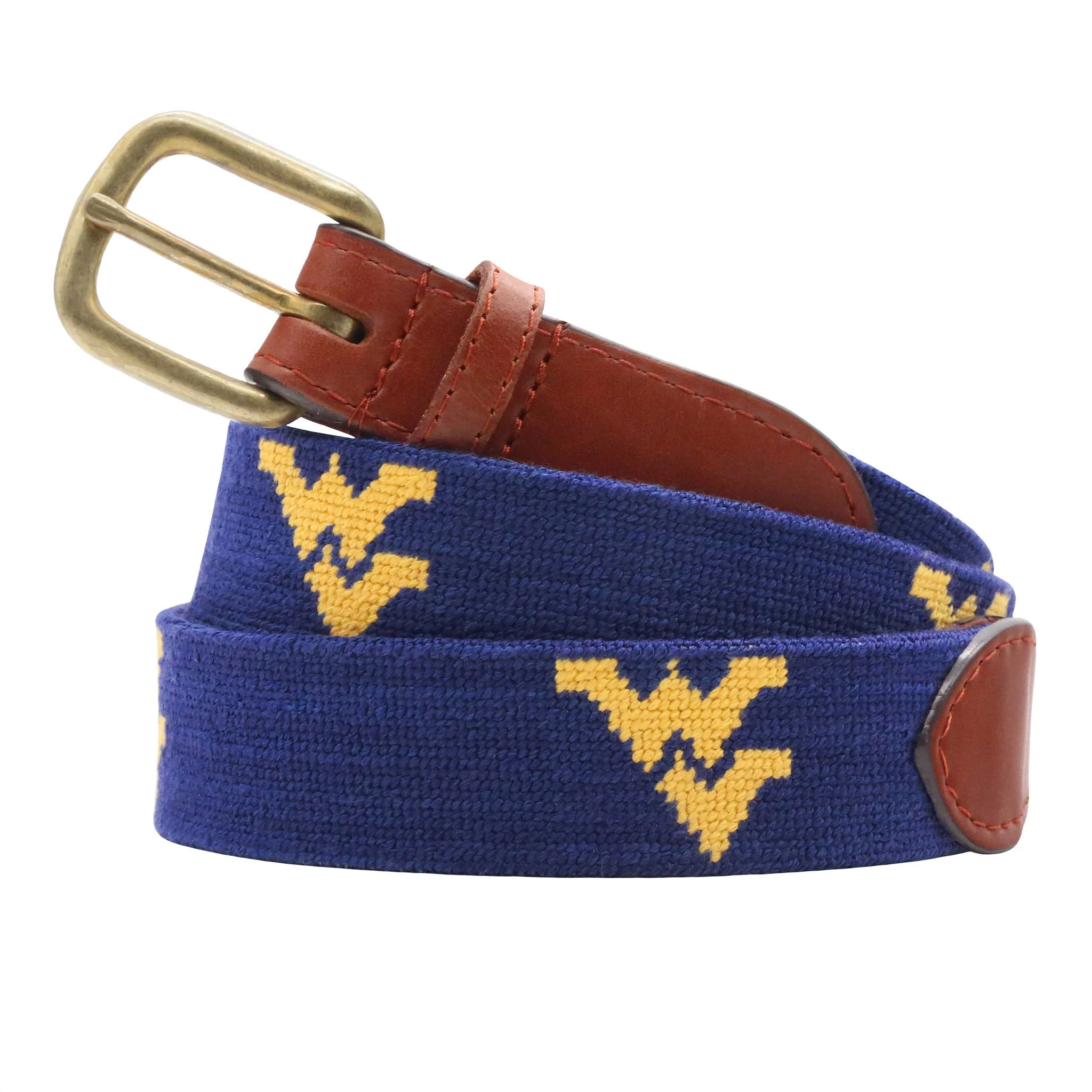 Monogrammed West Virginia Belt (Classic Navy)