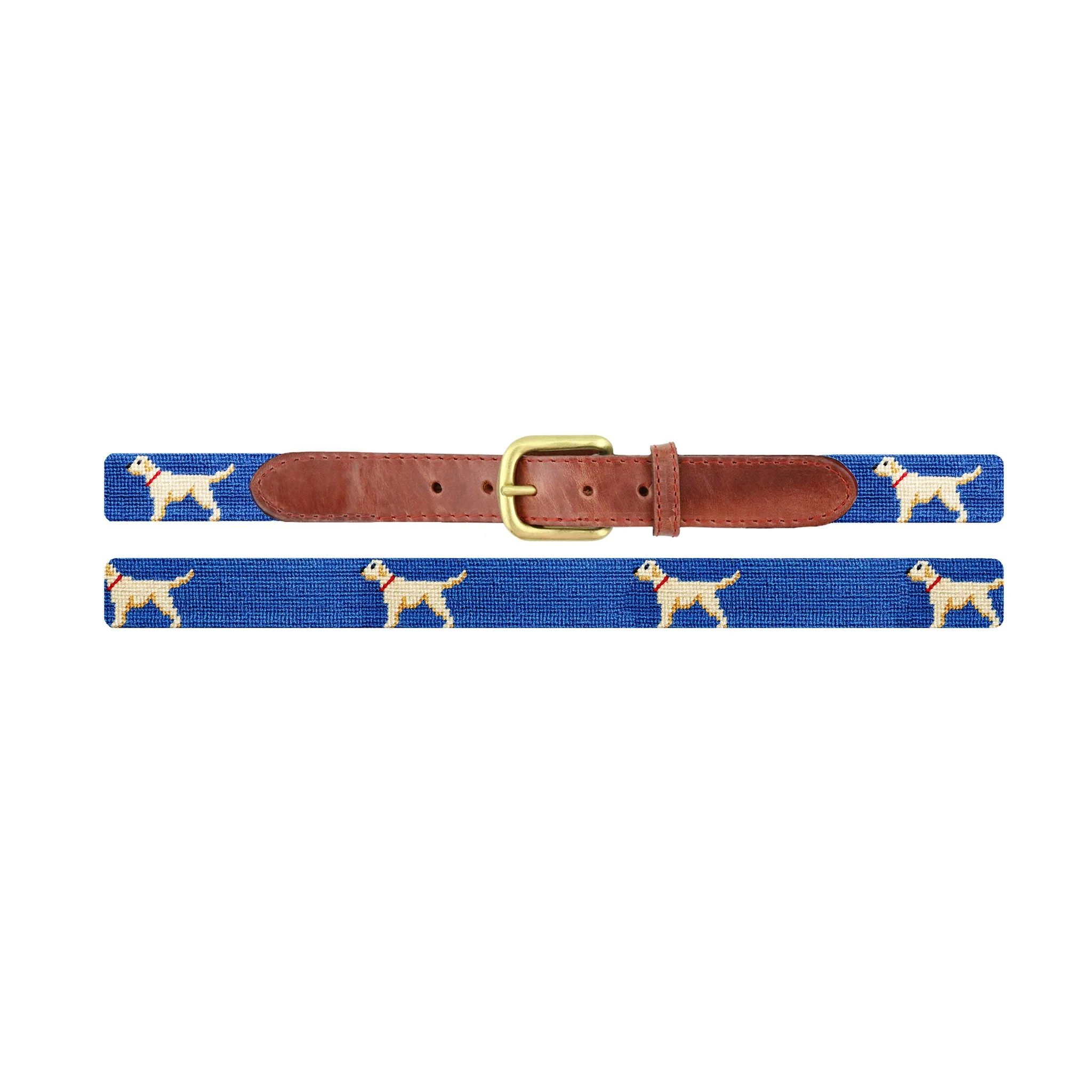 Monogrammed Yellow Lab Children's Belt (Blueberry) - Image 2