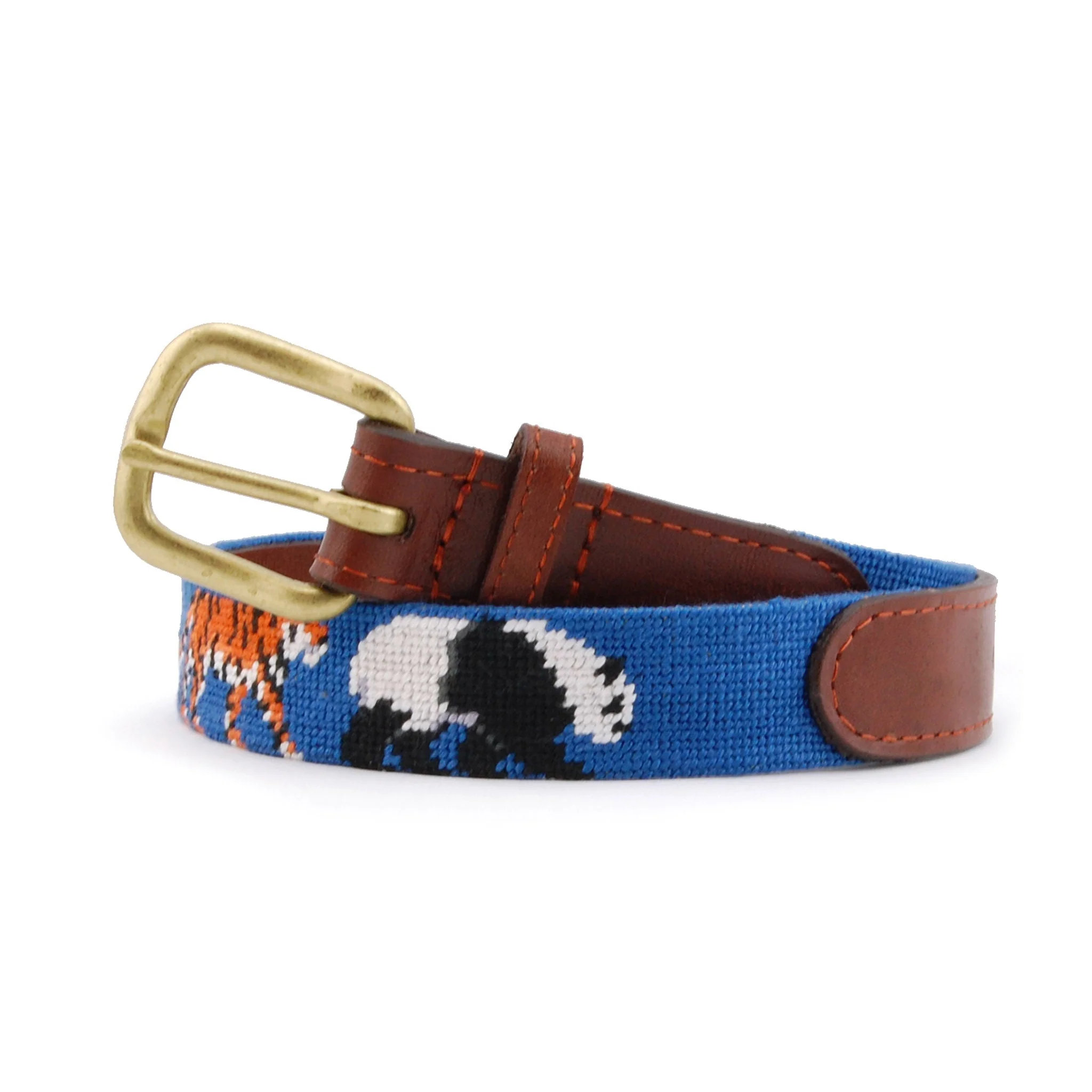 Monogrammed Zoo Children's Belt (Blueberry)