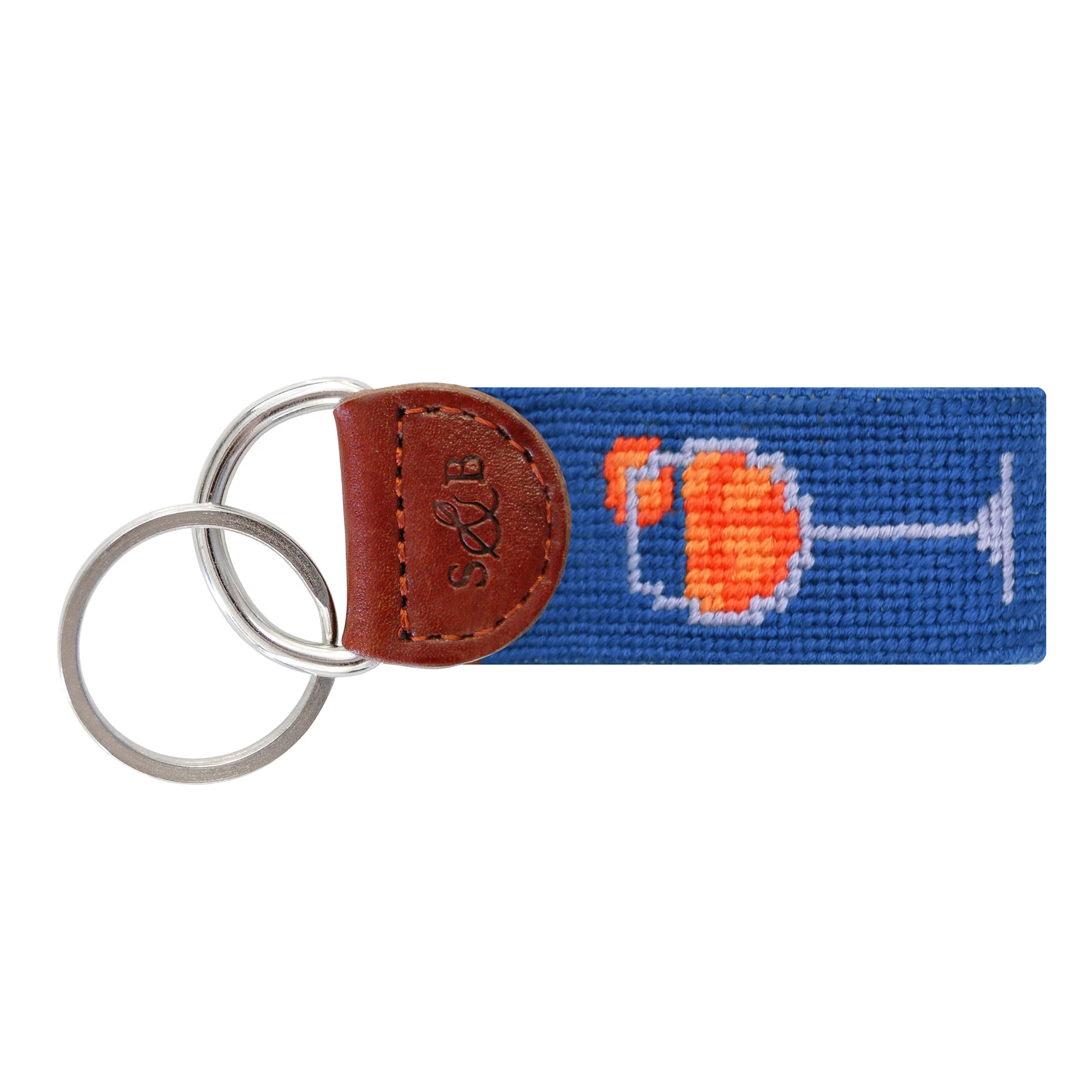 Monogrammed Aperol Spritz Key Fob (Blueberry)