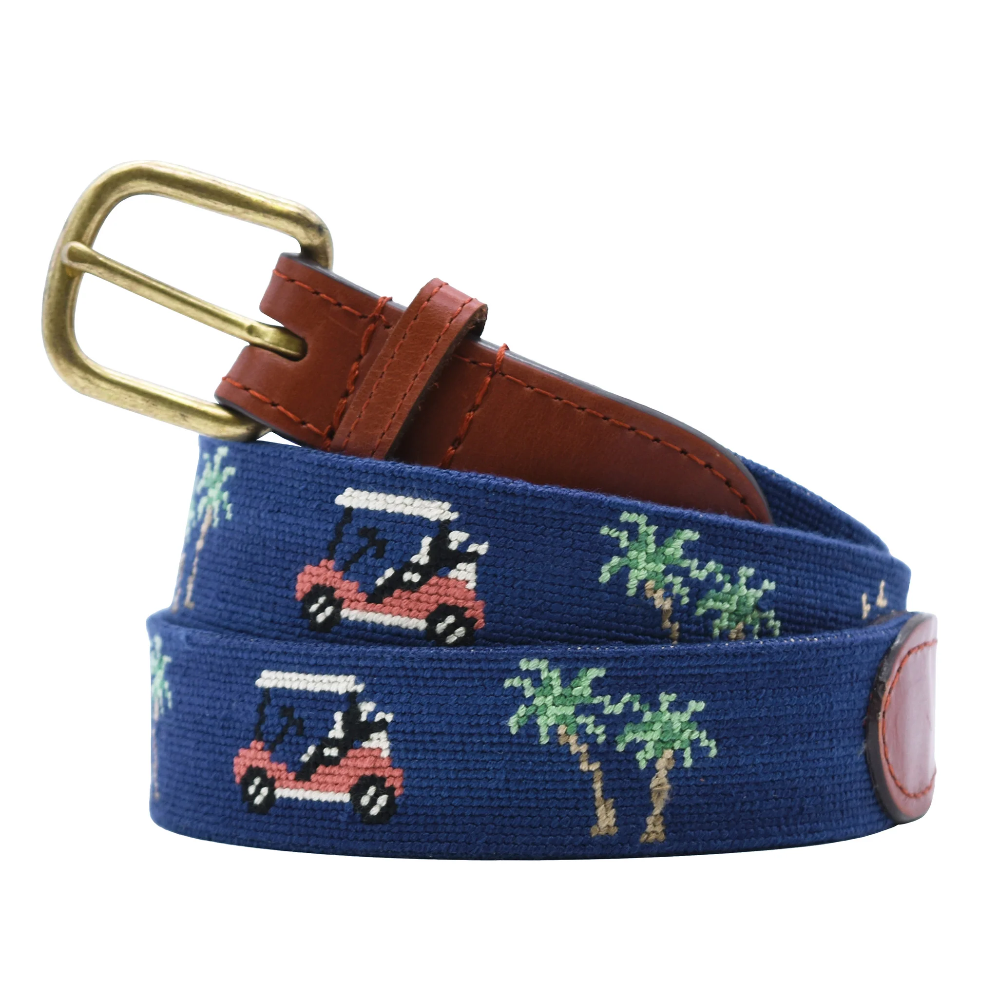 Monogrammed Beachy Golf Belt (Classic Navy)