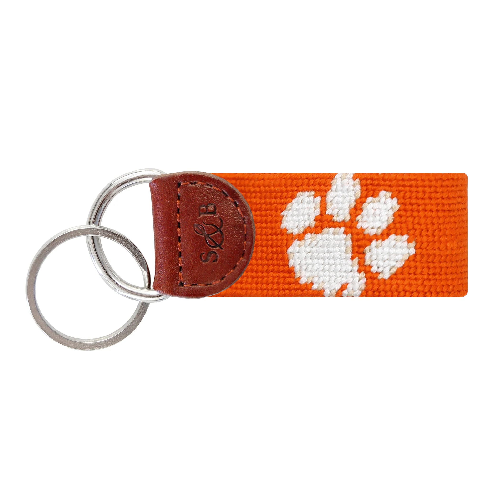 Monogrammed Clemson Key Fob (Orange)