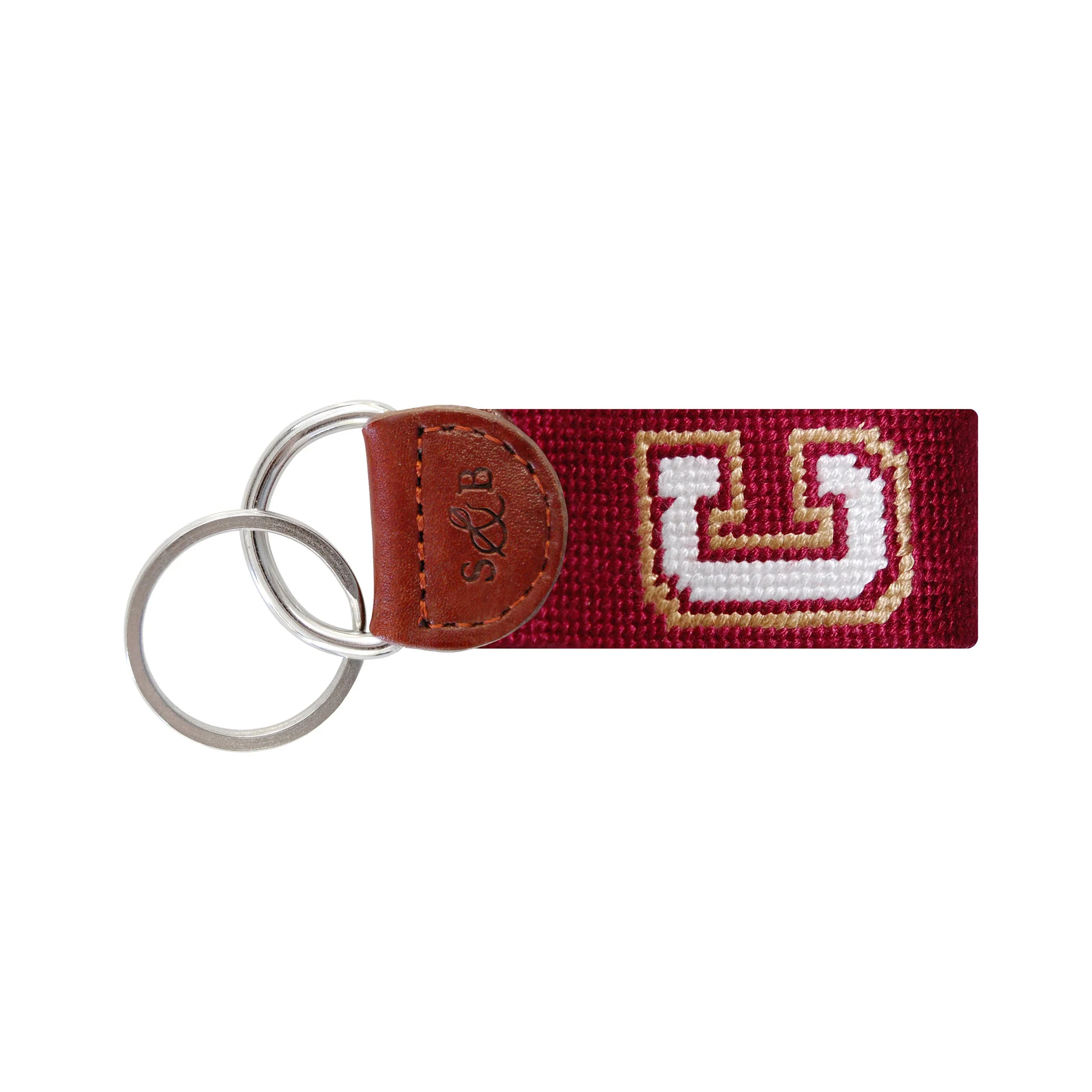 Monogrammed College of Charleston Key Fob